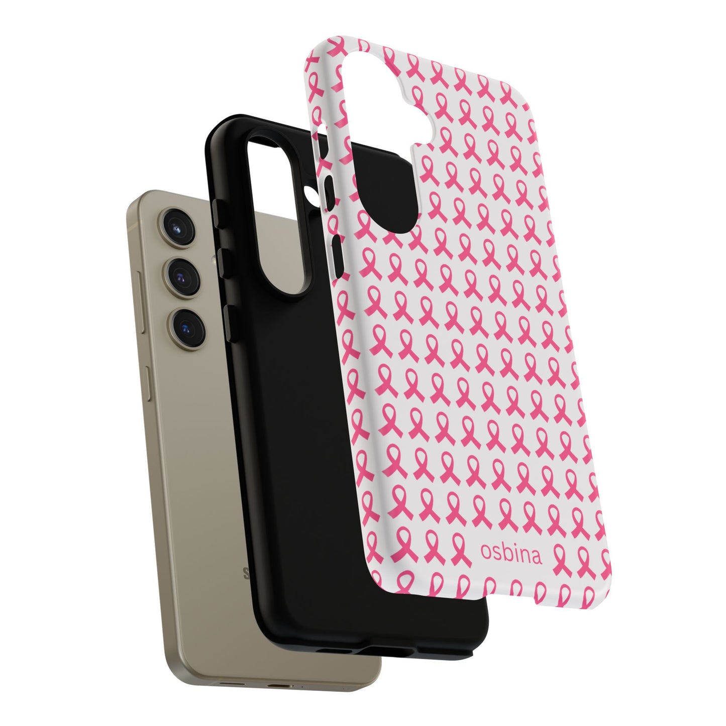 osbina | Limited Edition The Side by Side Pink Ribbon Case in Light Pink + Soft Pink + Hot Pink | The Pink October Collection | Inspired By