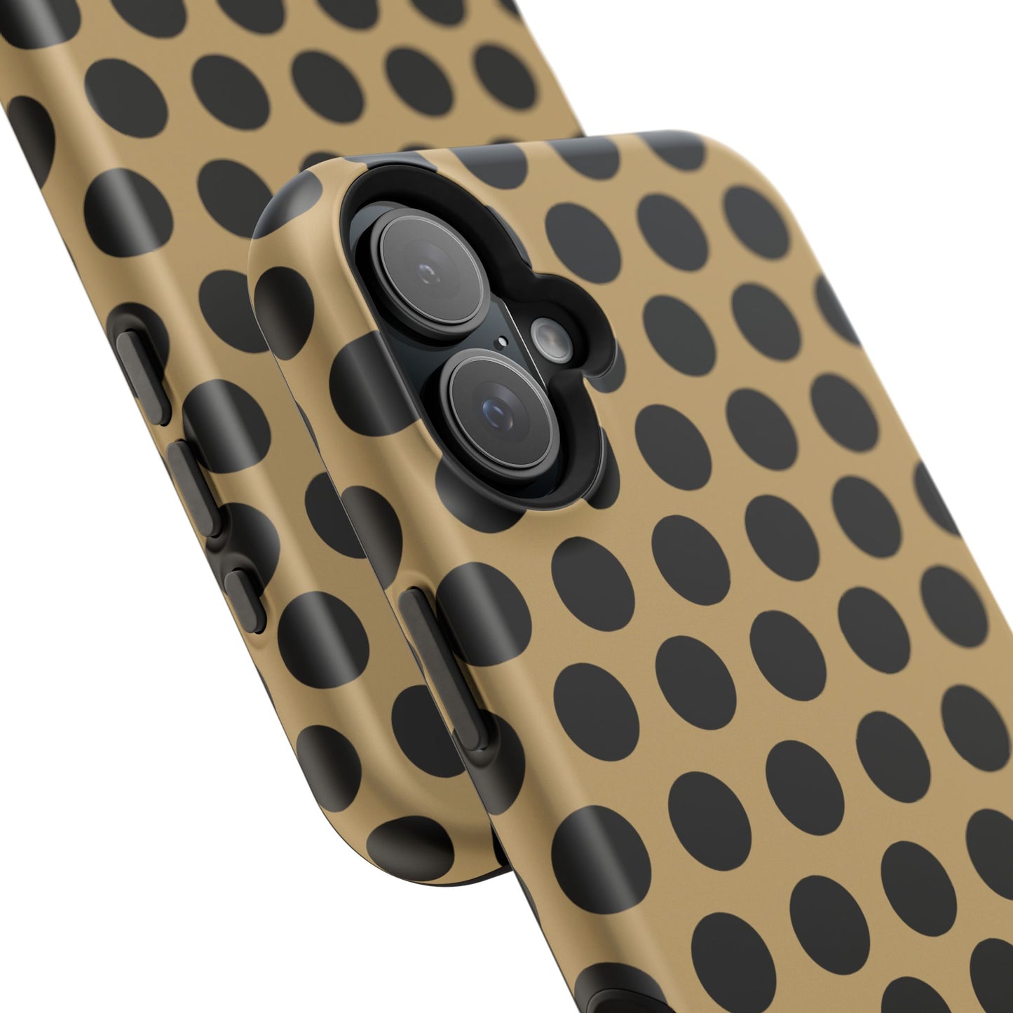osbina | MagSafe compatible for iPhone | Camel Noir Dots Phone Case | Modern Muse Collection