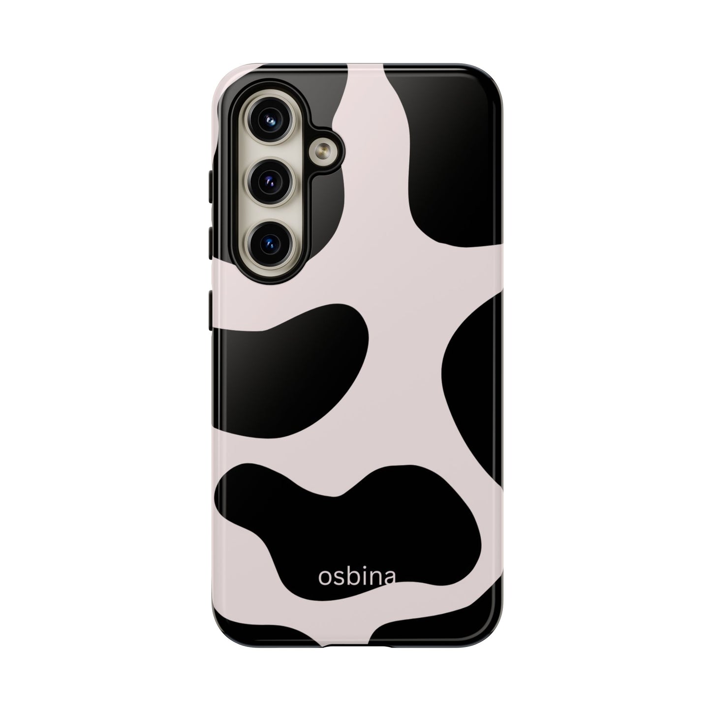 osbina | Prairie Chic Pink & Black Cow Print Phone Case | Modern Muse Collection