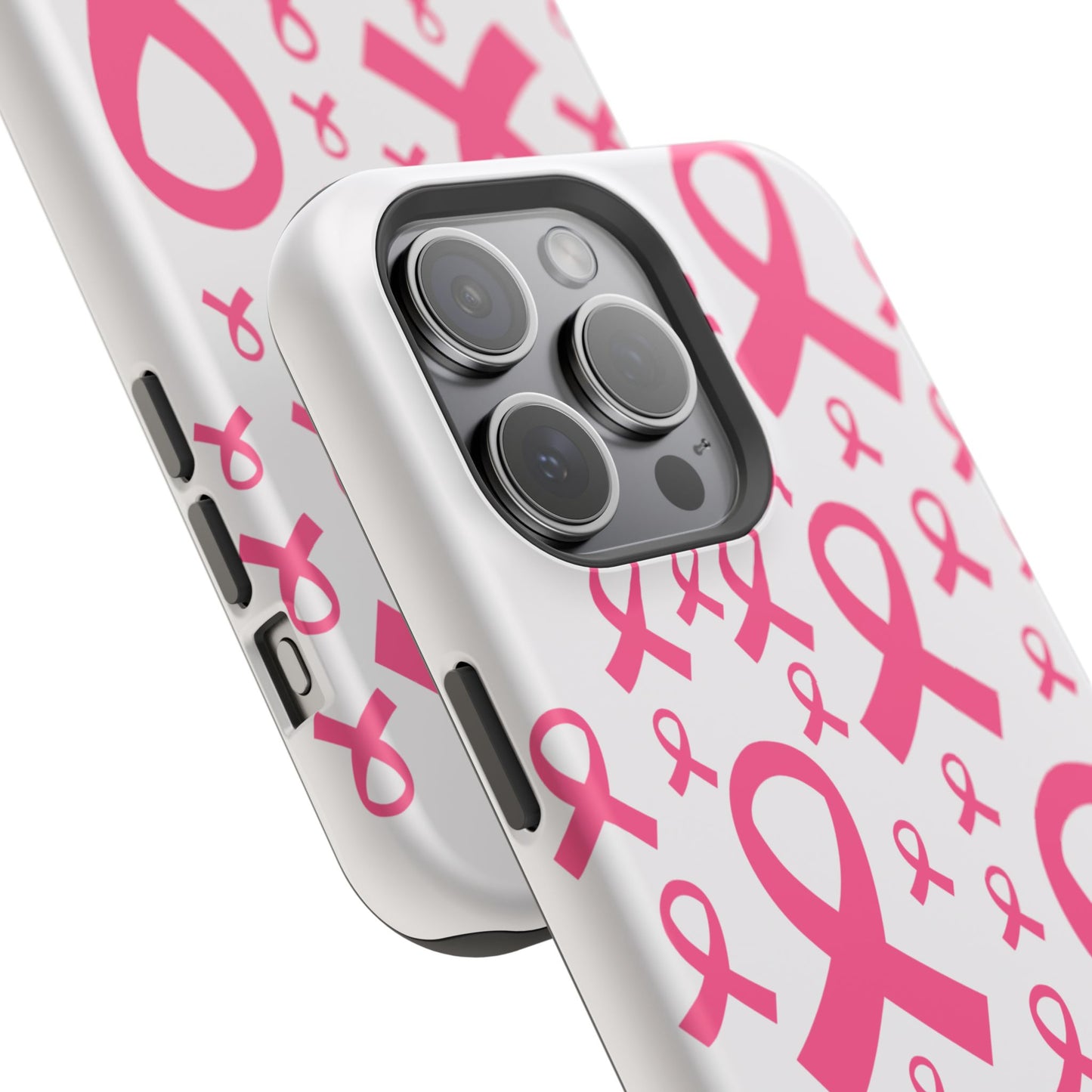 osbina | MagSafe compatible for iPhone | Limited Edition Strength in Ribbons Case in Light Pink + Soft Pink + Hot Pink | The Pink October Collection | Inspired By