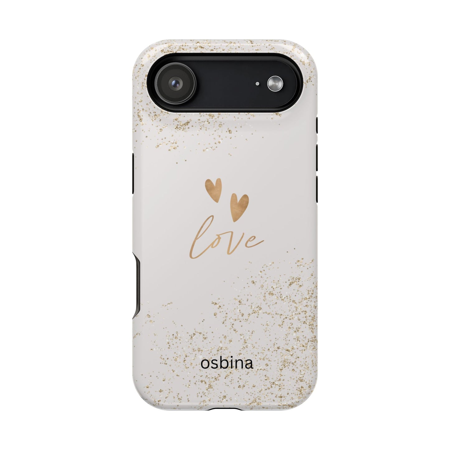 osbina | MagSafe compatible for iPhone | Golden Amour Phone Case | Modern Muse Collection
