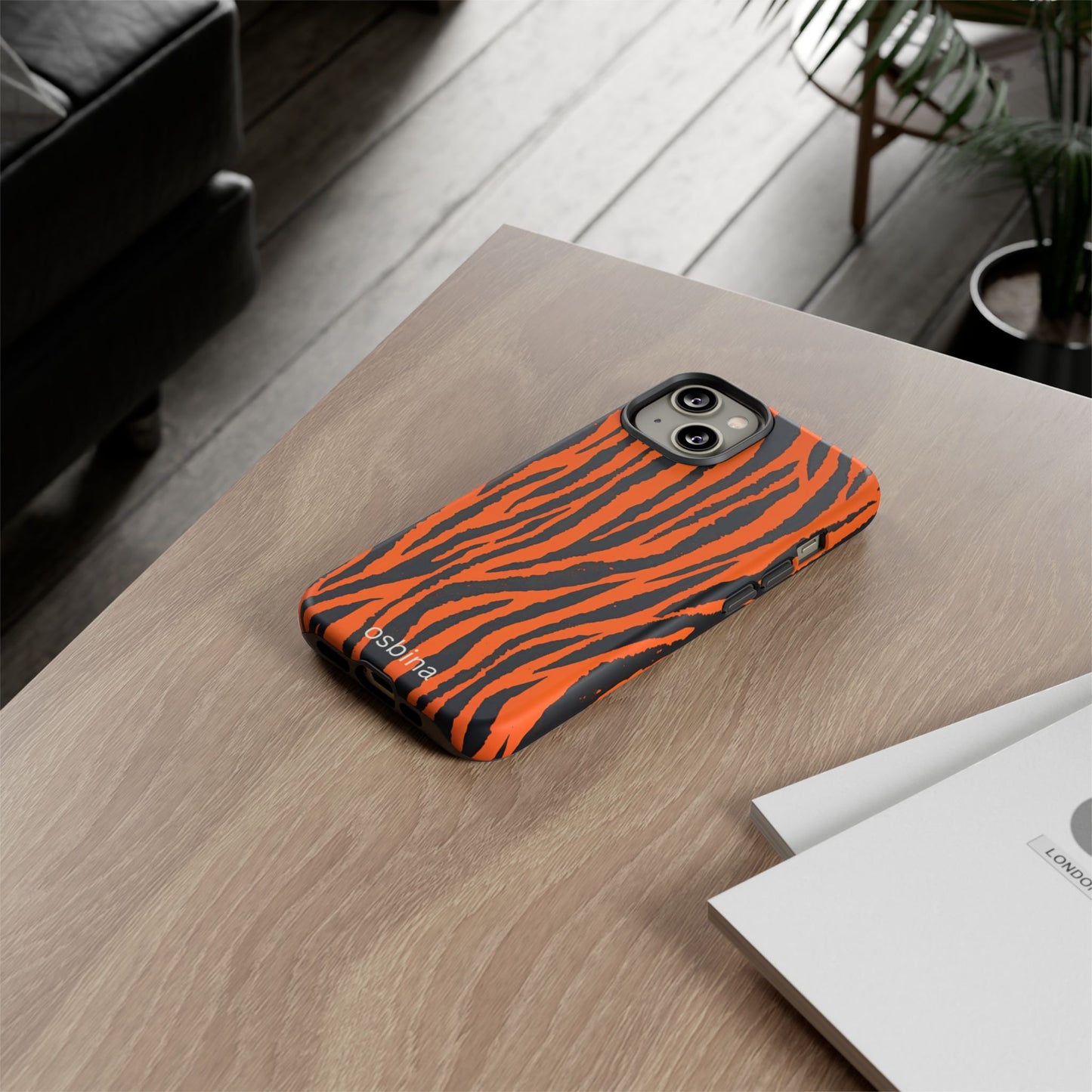 osbina | Tiger, But Make It Chic — The Bengal Stripe Case in Orange + Black | The Season Collective