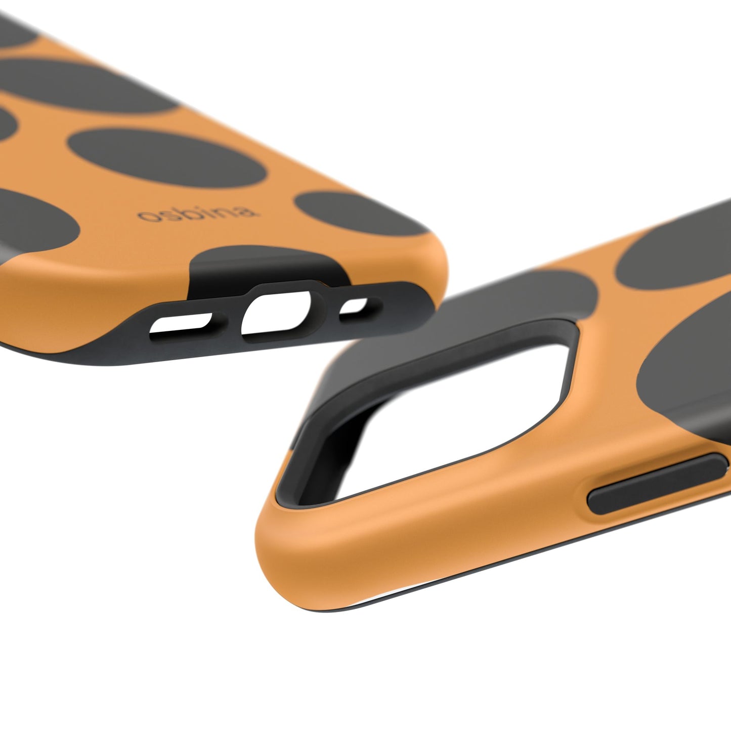 osbina | MagSafe Compatible for iPhone | The Bubble Statement Case in Orange + Black | The Season Collective