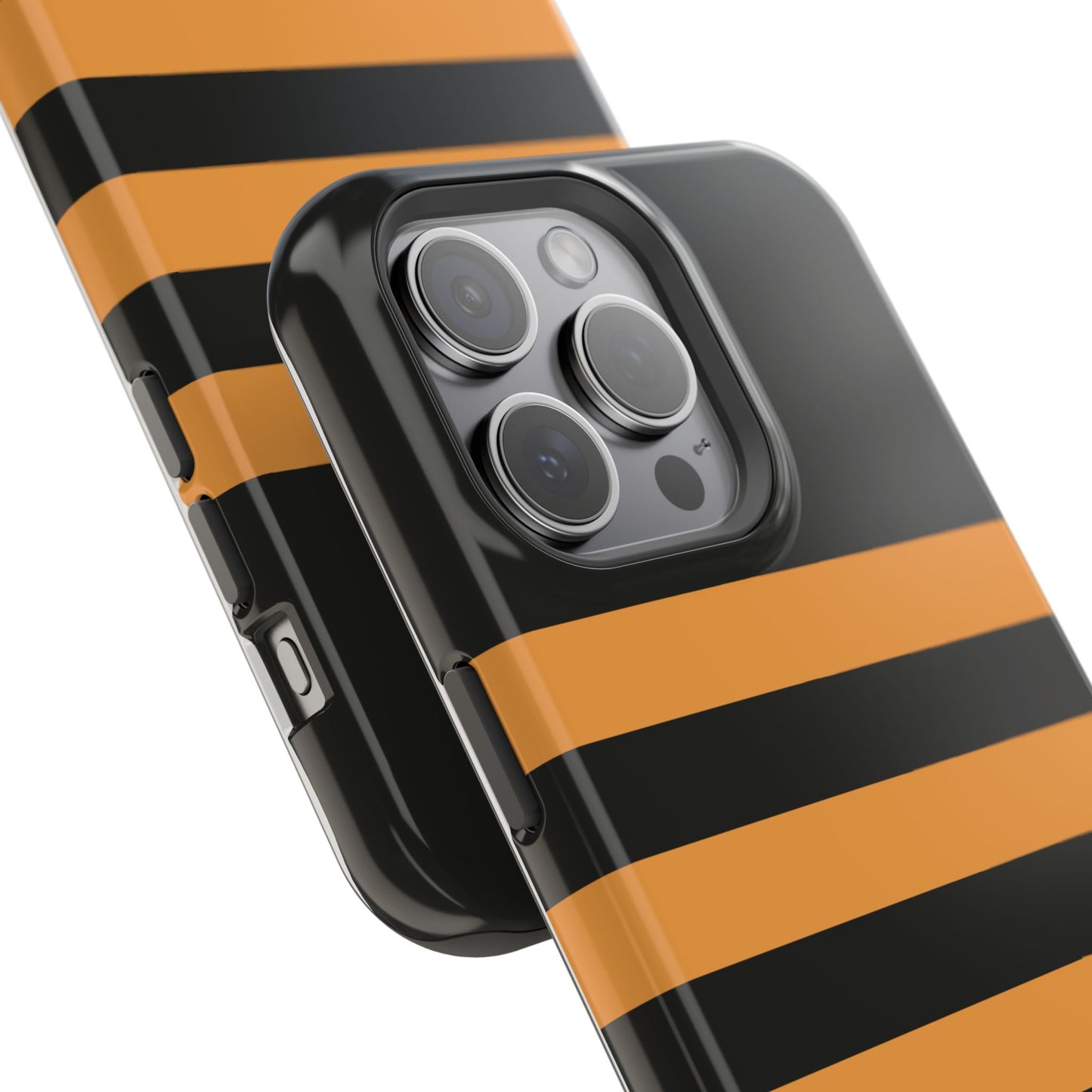 osbina | MagSafe Compatible for iPhone | The Horizon Stripe Case in Black + Orange | The Season Collective