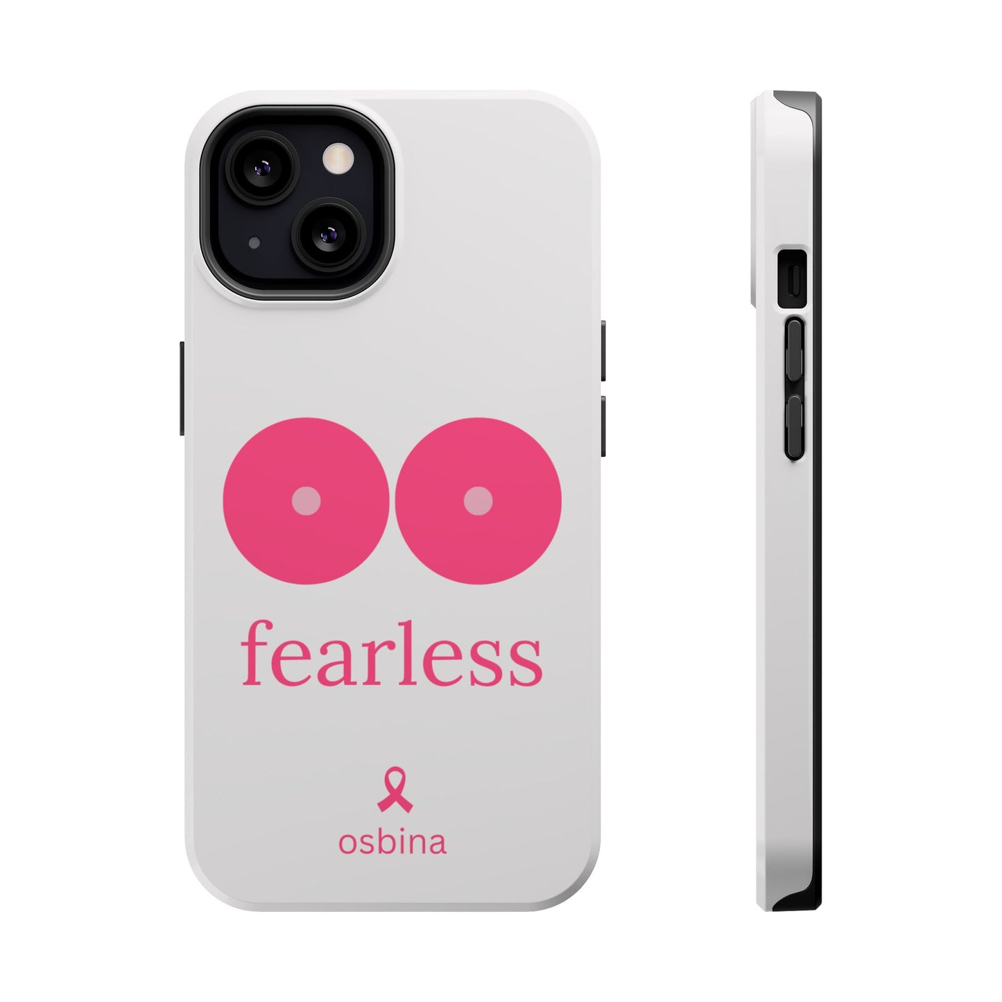 osbina | MagSafe compatible for iPhone | Limited Edition The Fearless Tatas Case in Light Pink + Soft Pink + Hot Pink | The Pink October Collection | Inspired By
