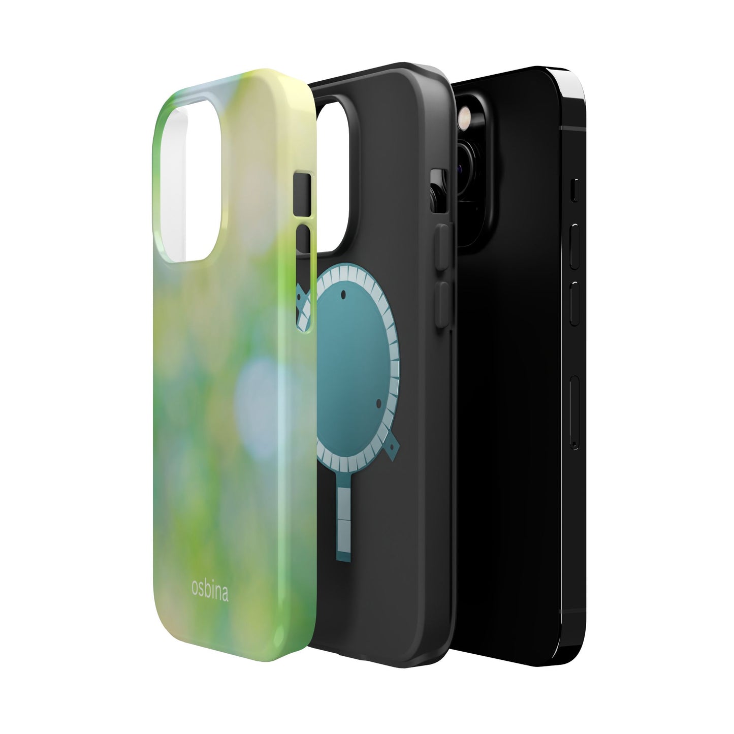 osbina | MagSafe compatible for iPhone | The Veridian Orbs Phone Case | Color Edit Collection