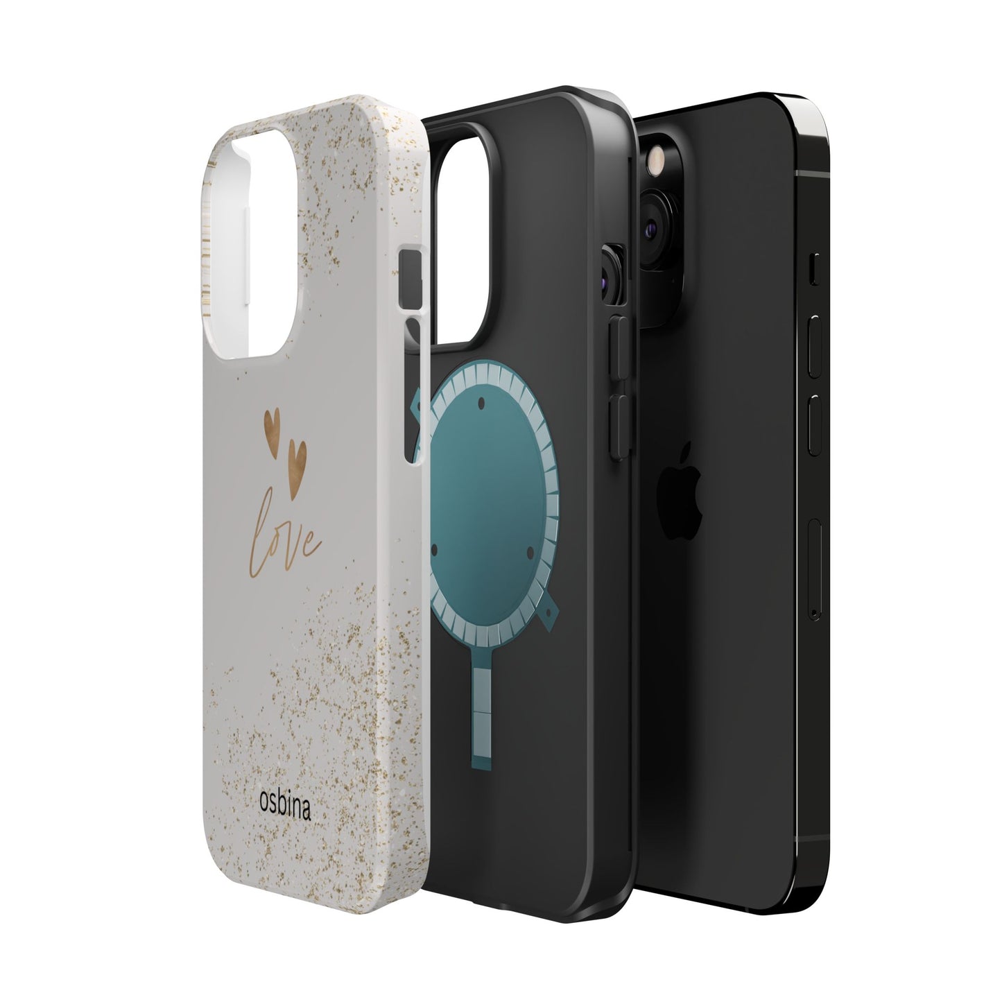 osbina | MagSafe compatible for iPhone | Golden Amour Phone Case | Modern Muse Collection