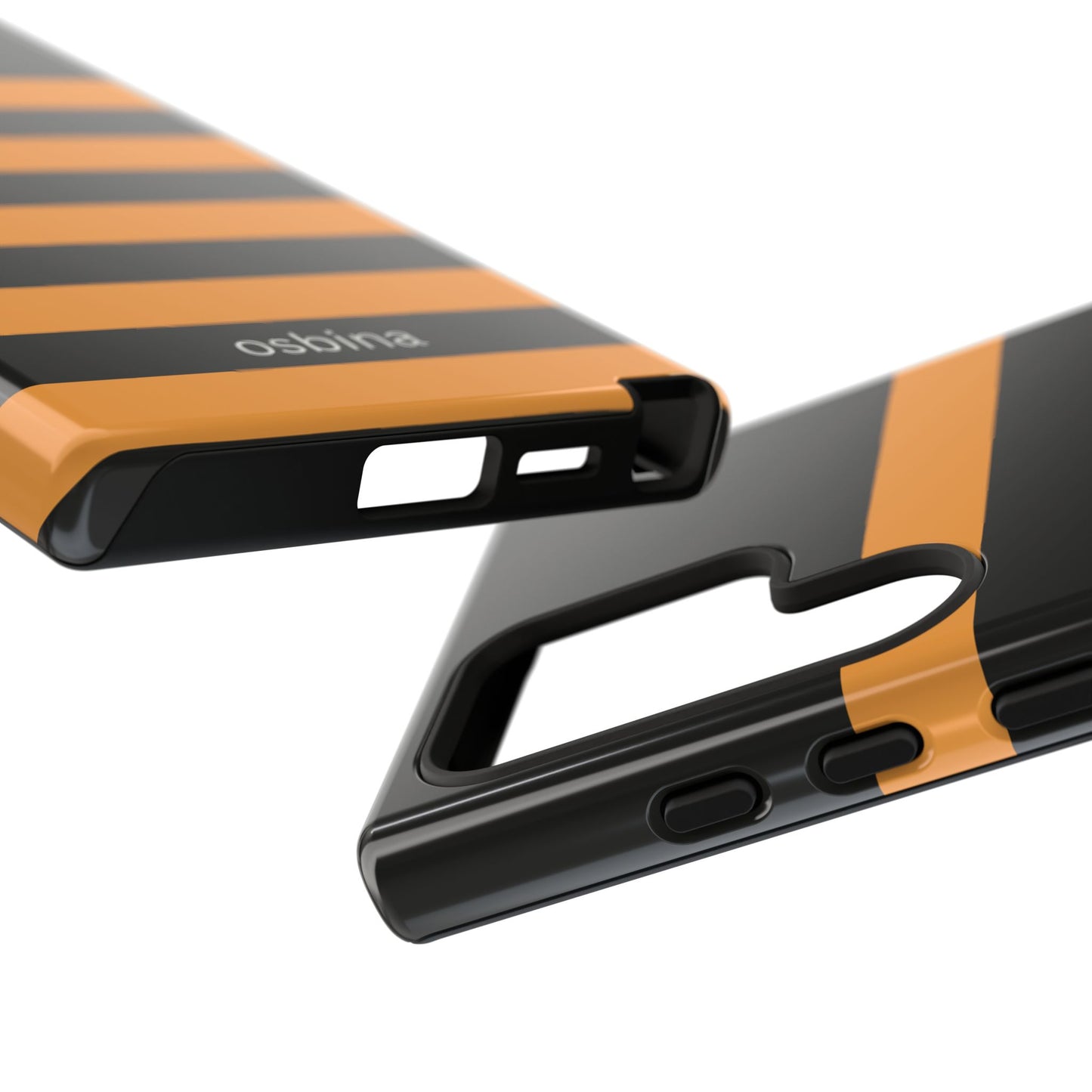 osbina | The Horizon Stripe Case in Black + Orange | The Season Collective