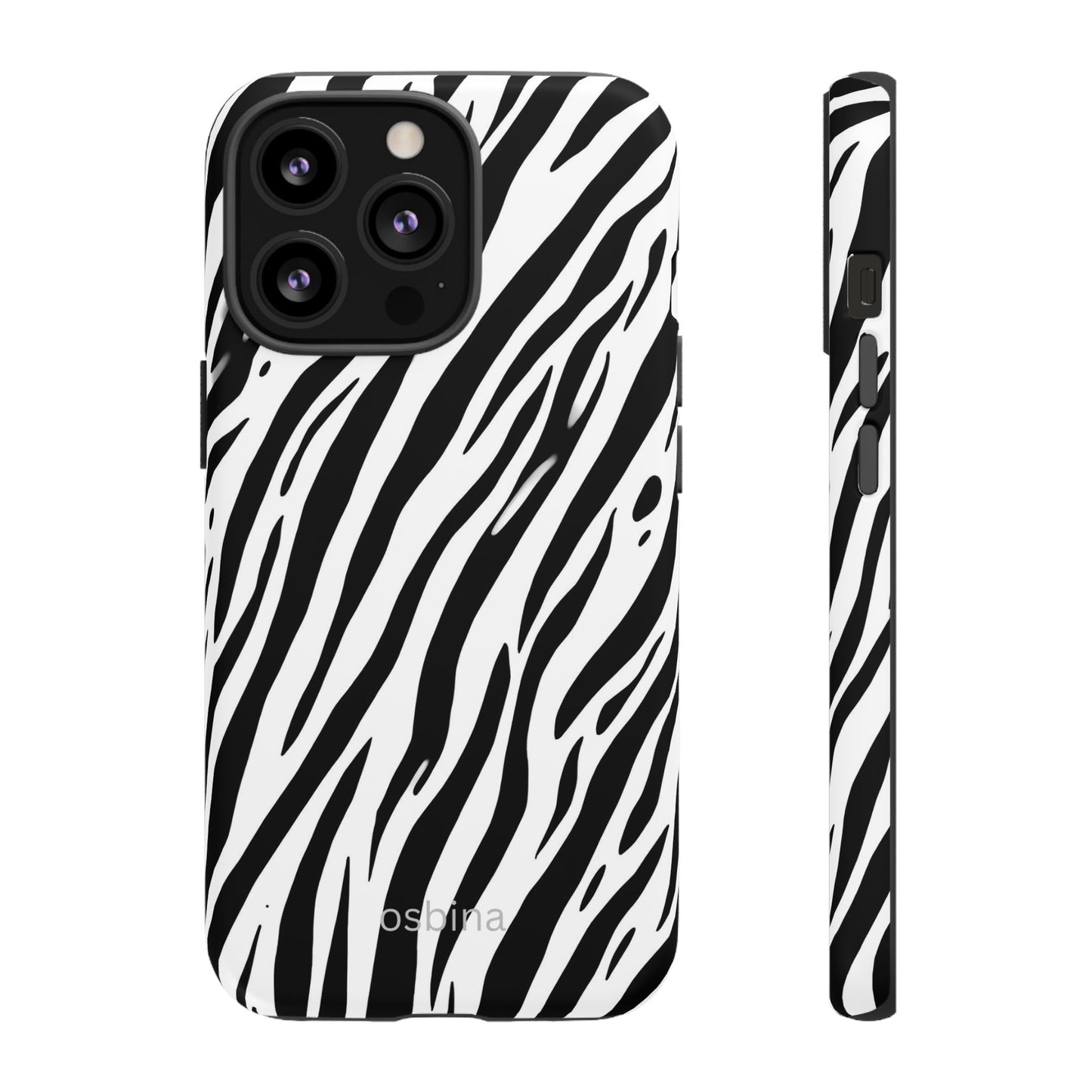 osbina | The Bengal Bold Stripe Case in White + Black | The Season Collective