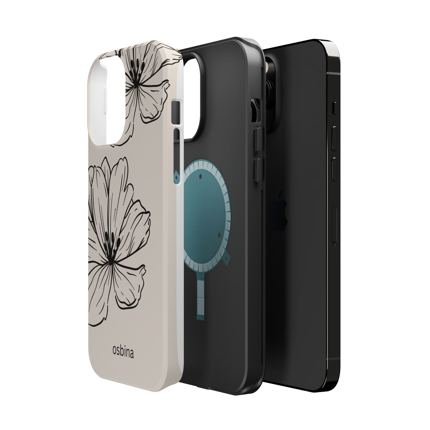 osbina | MagSafe compatible for iPhone | Poppy Whisper Phone Case | Modern Muse Collection