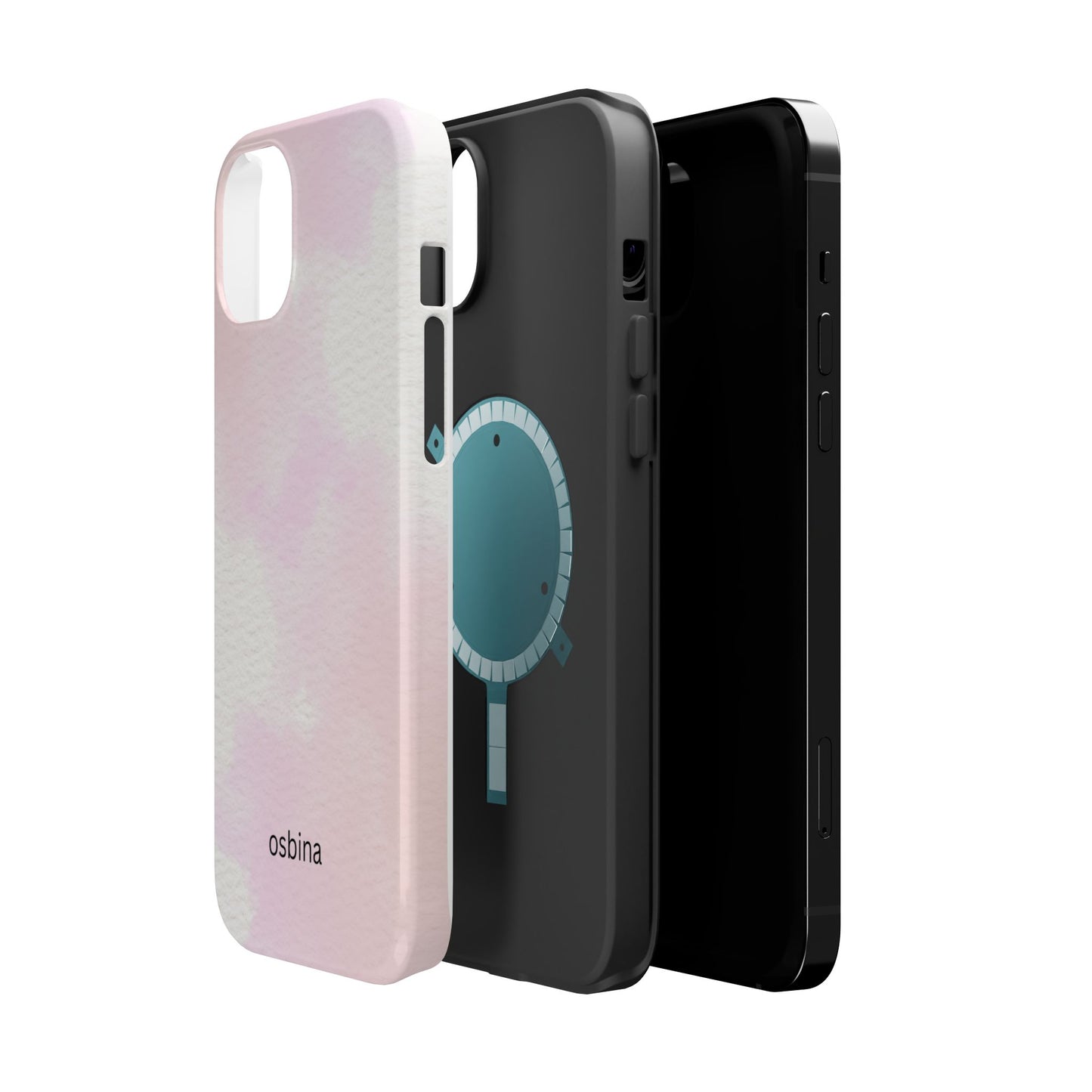 osbina | MagSafe compatible for iPhone | Pink Cotton Cloud Phone Case | Modern Muse Collection