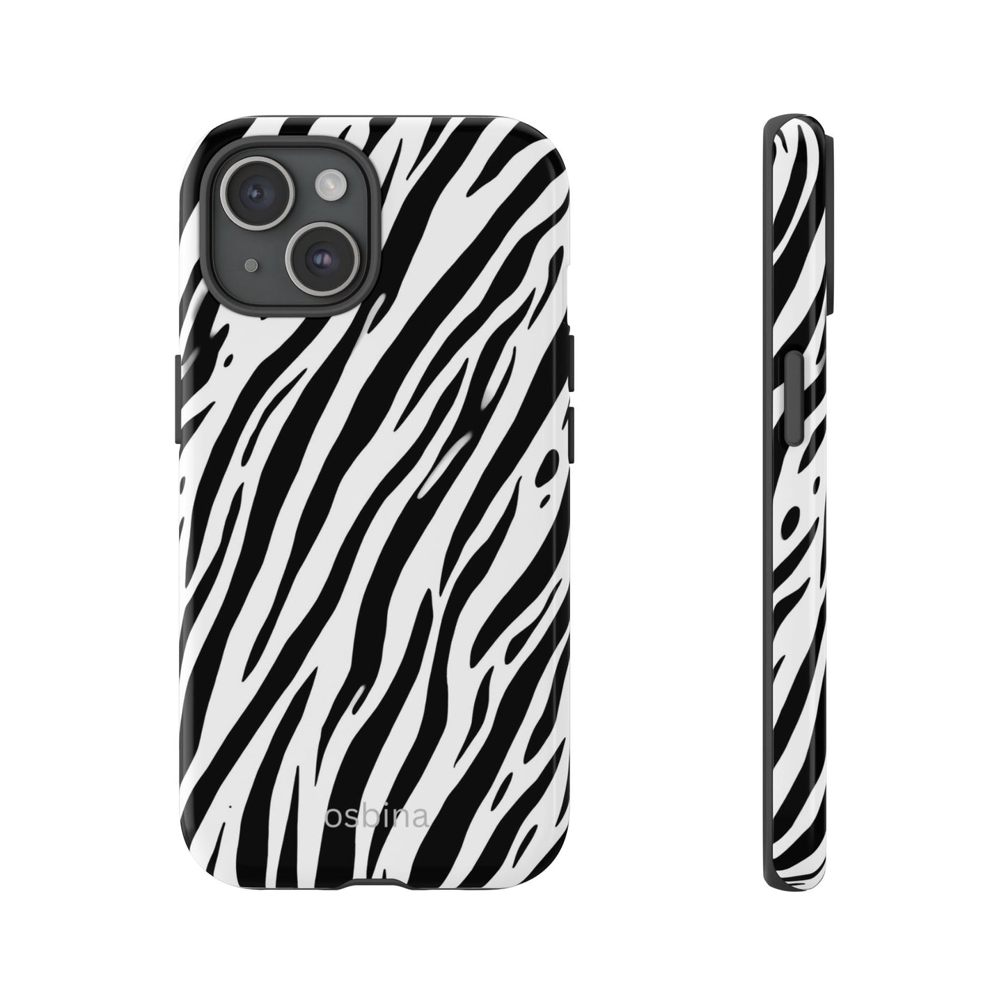 osbina | The Bengal Bold Stripe Case in White + Black | The Season Collective