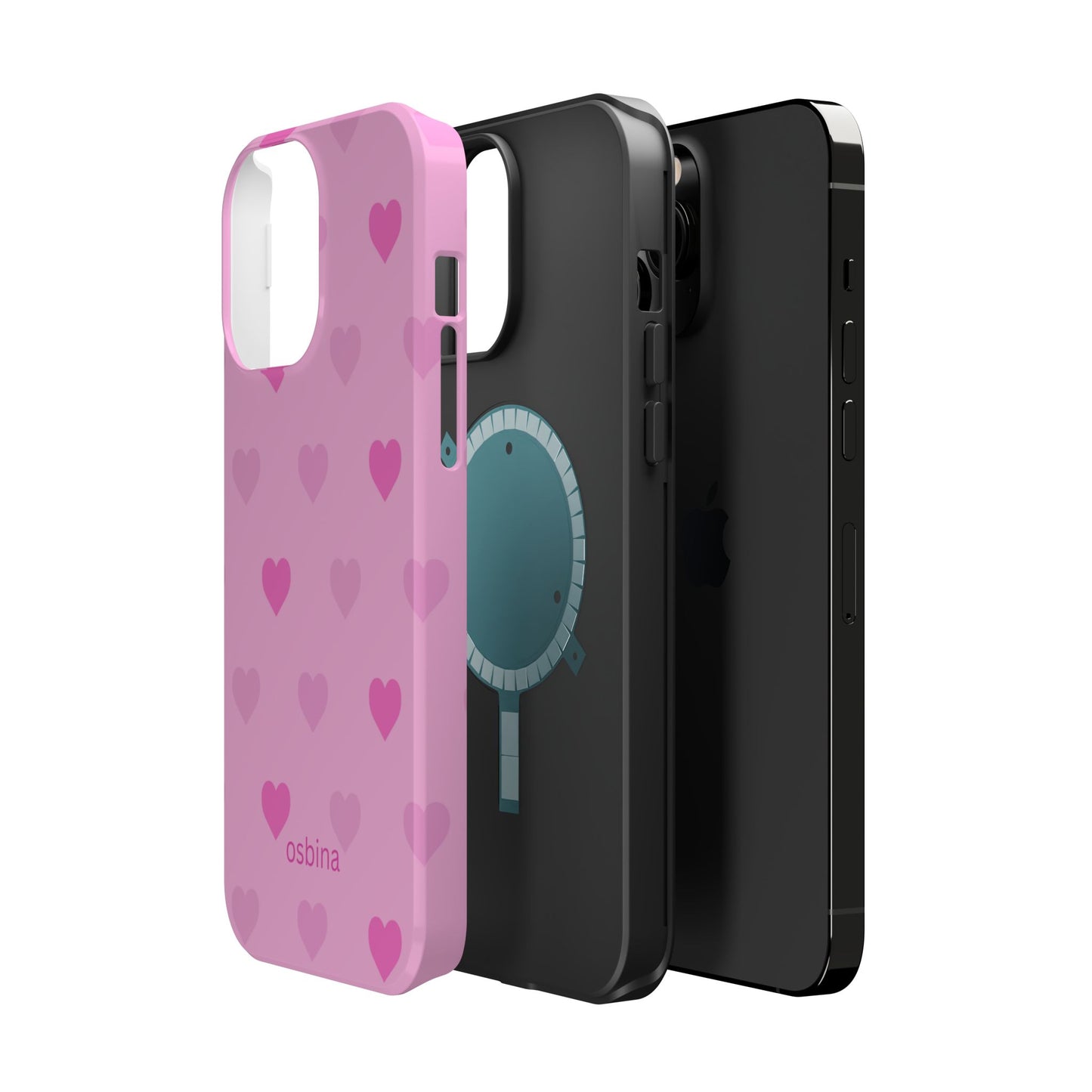 osbina | MagSafe compatible for iPhone | The Blushing Hearts Case | YAYOU Collection Supporting Shine Like Sable