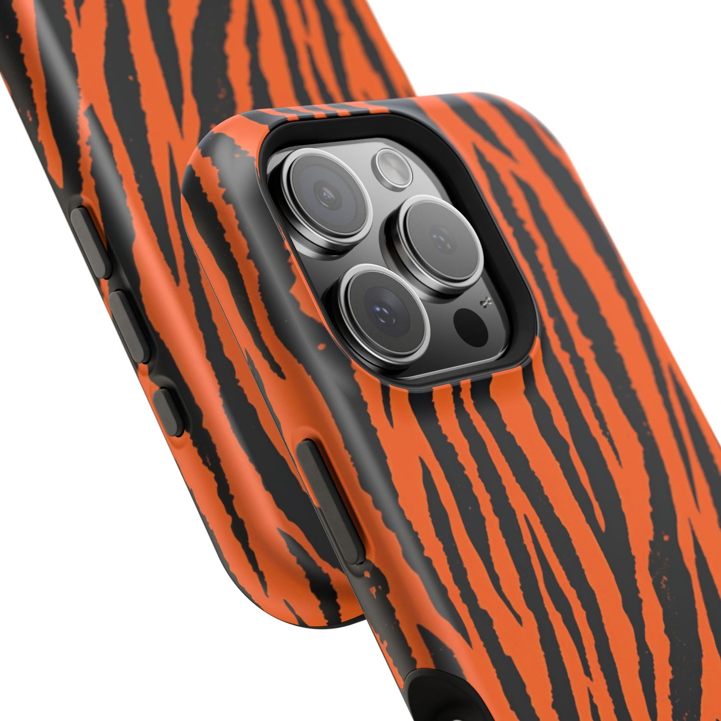 osbina | MagSafe Compatible for iPhone | Tiger, But Make It Chic — The Bengal Stripe Case in Orange + Black | The Season Collective