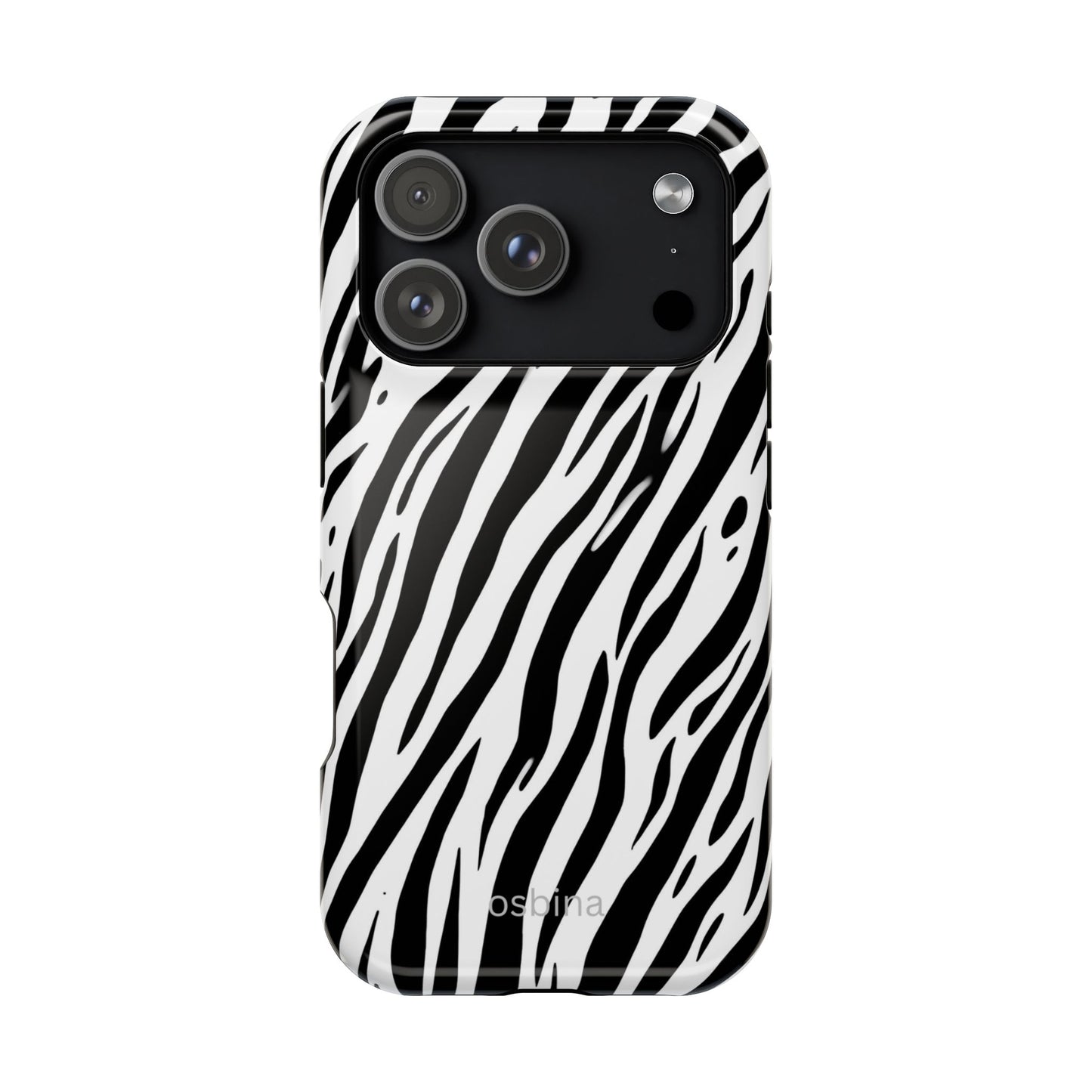 osbina | MagSafe Compatible for iPhone | The Bengal Bold Stripe Case in White + Black | The Season Collective