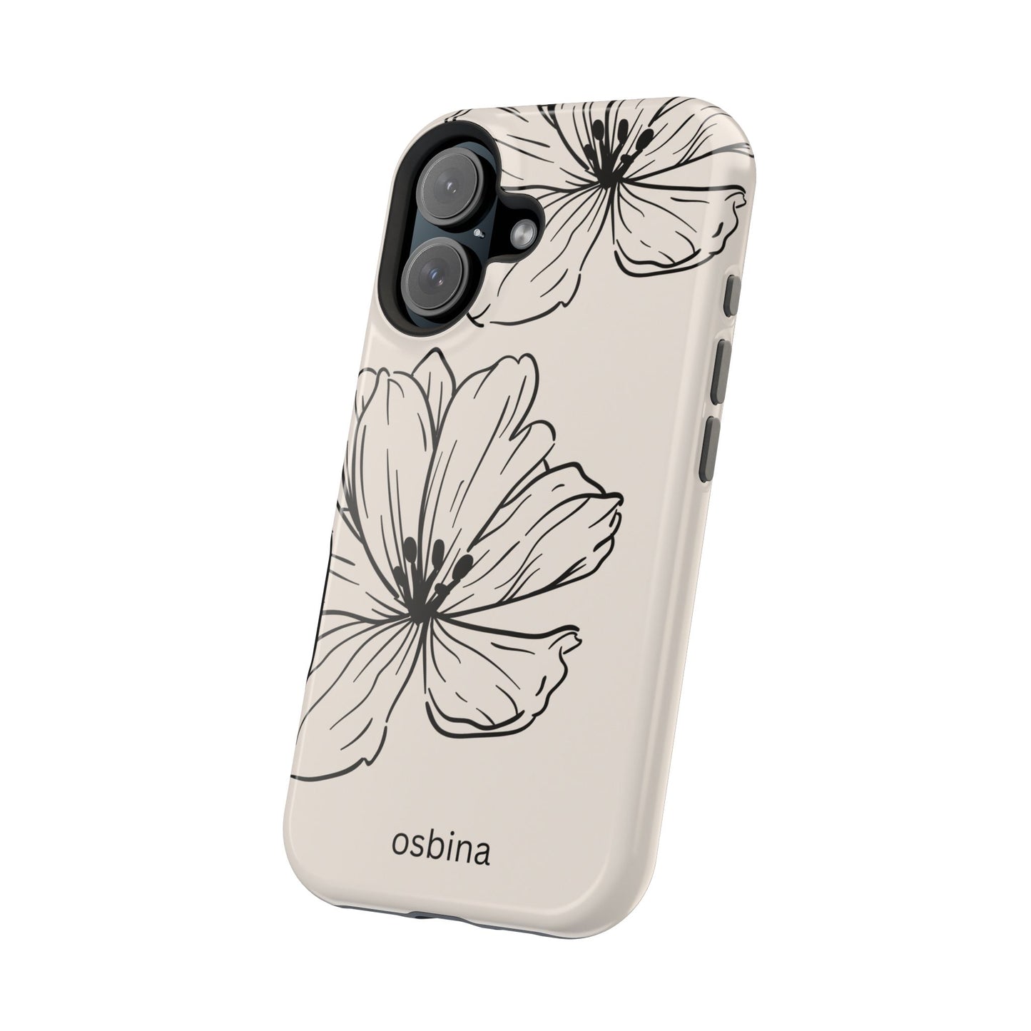 osbina | MagSafe compatible for iPhone | Poppy Whisper Phone Case | Modern Muse Collection