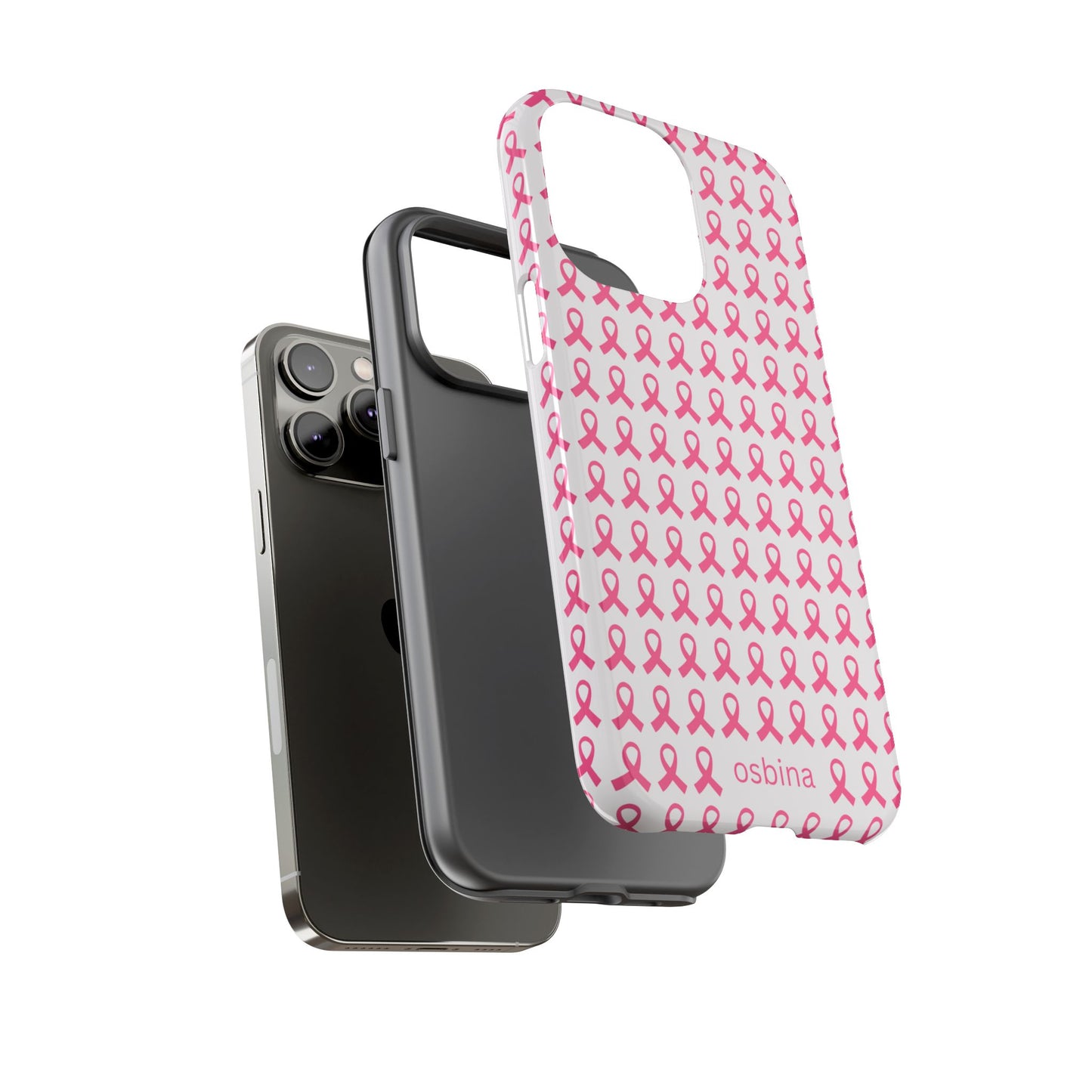 osbina | Limited Edition The Side by Side Pink Ribbon Case in Light Pink + Soft Pink + Hot Pink | The Pink October Collection | Inspired By