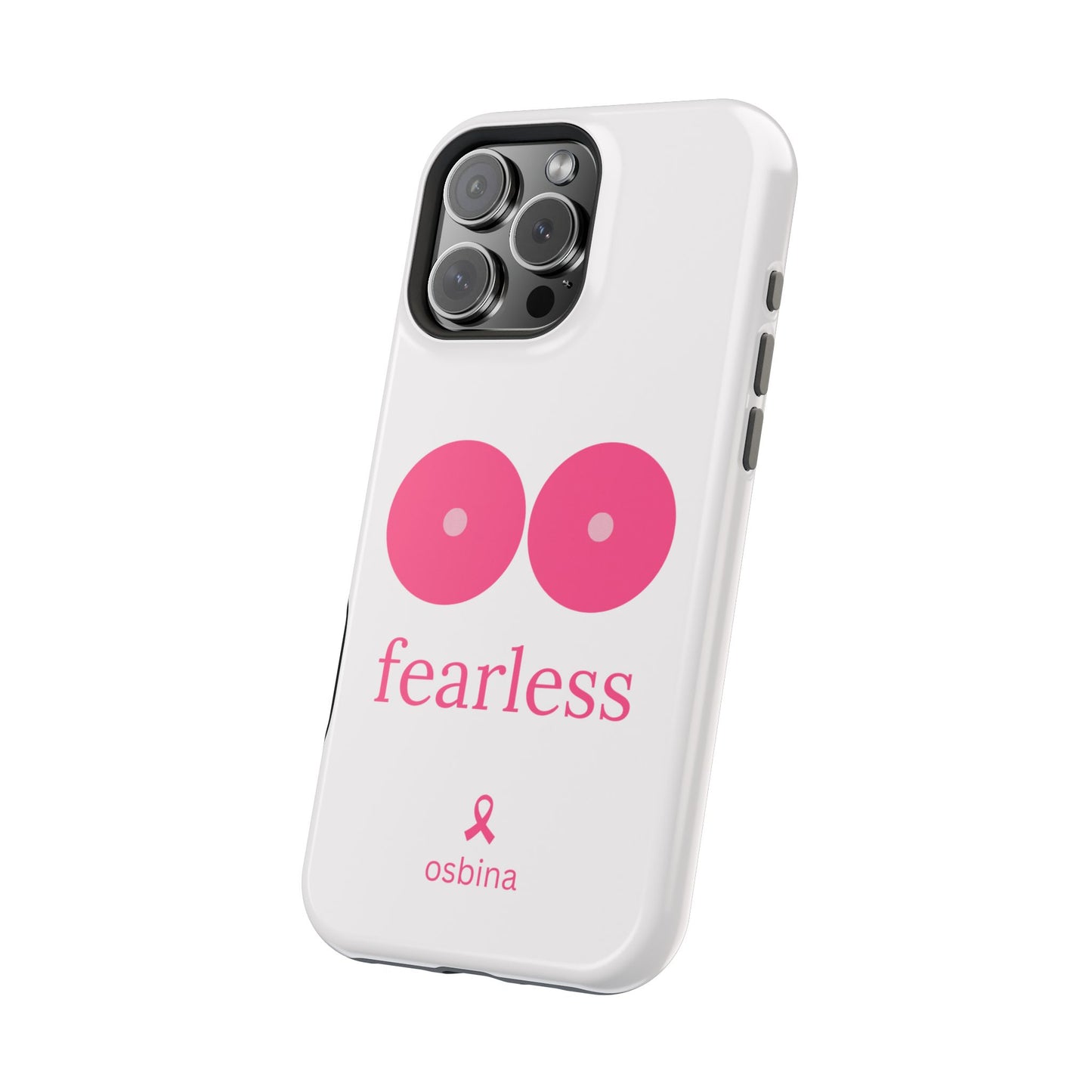 osbina | MagSafe compatible for iPhone | Limited Edition The Fearless Tatas Case in Light Pink + Soft Pink + Hot Pink | The Pink October Collection | Inspired By