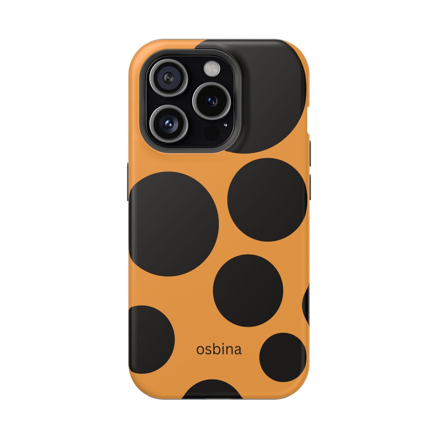 osbina | MagSafe Compatible for iPhone | The Bubble Statement Case in Orange + Black | The Season Collective