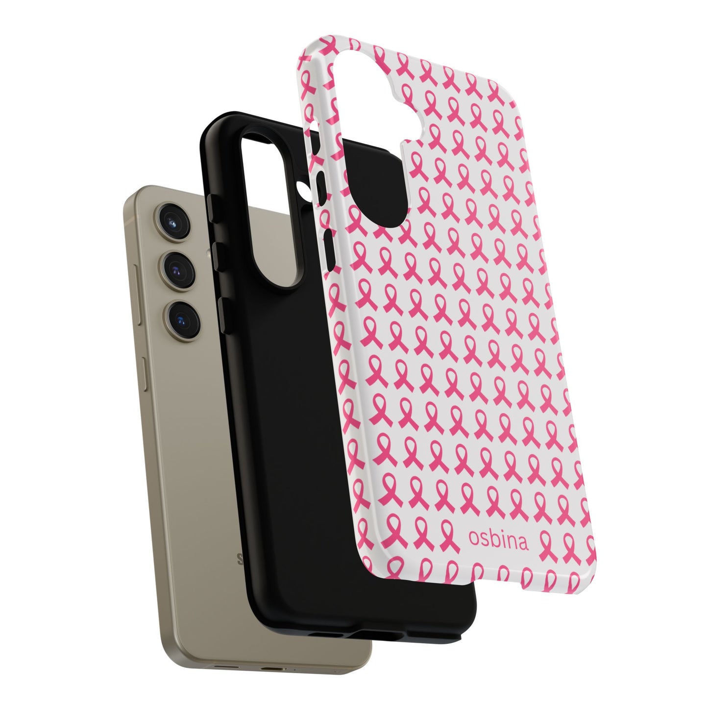 osbina | Limited Edition The Side by Side Pink Ribbon Case in Light Pink + Soft Pink + Hot Pink | The Pink October Collection | Inspired By