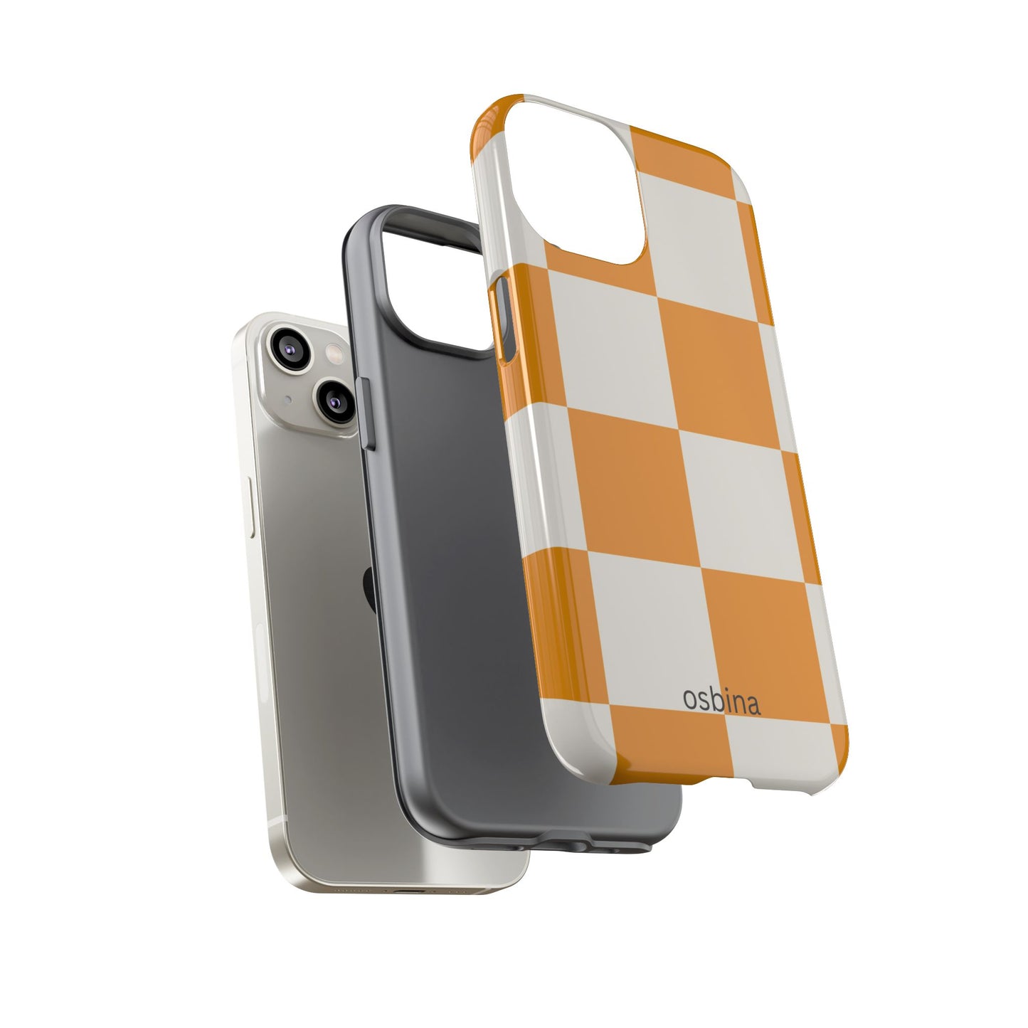 osbina | Check You Out — The Orange + White Check Case | The Season Collective