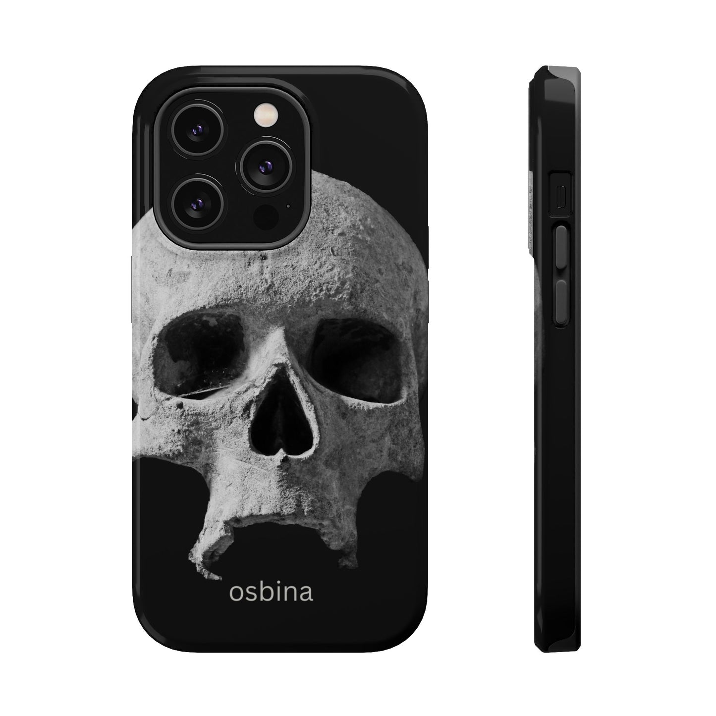 osbina | MagSafe compatible for iPhone | White Skull Phone Case | Season Collective Collection
