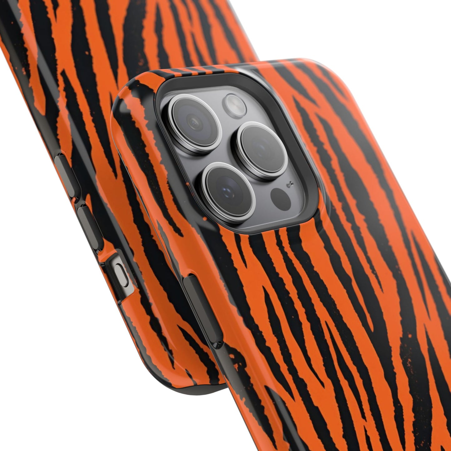 osbina | MagSafe Compatible for iPhone | Tiger, But Make It Chic — The Bengal Stripe Case in Orange + Black | The Season Collective