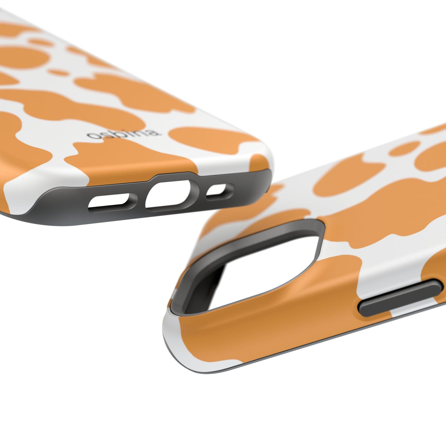 osbina | MagSafe Compatible for iPhone | Holy Cow, It’s Chic — The Orange Cow Print Case | The Season Collective