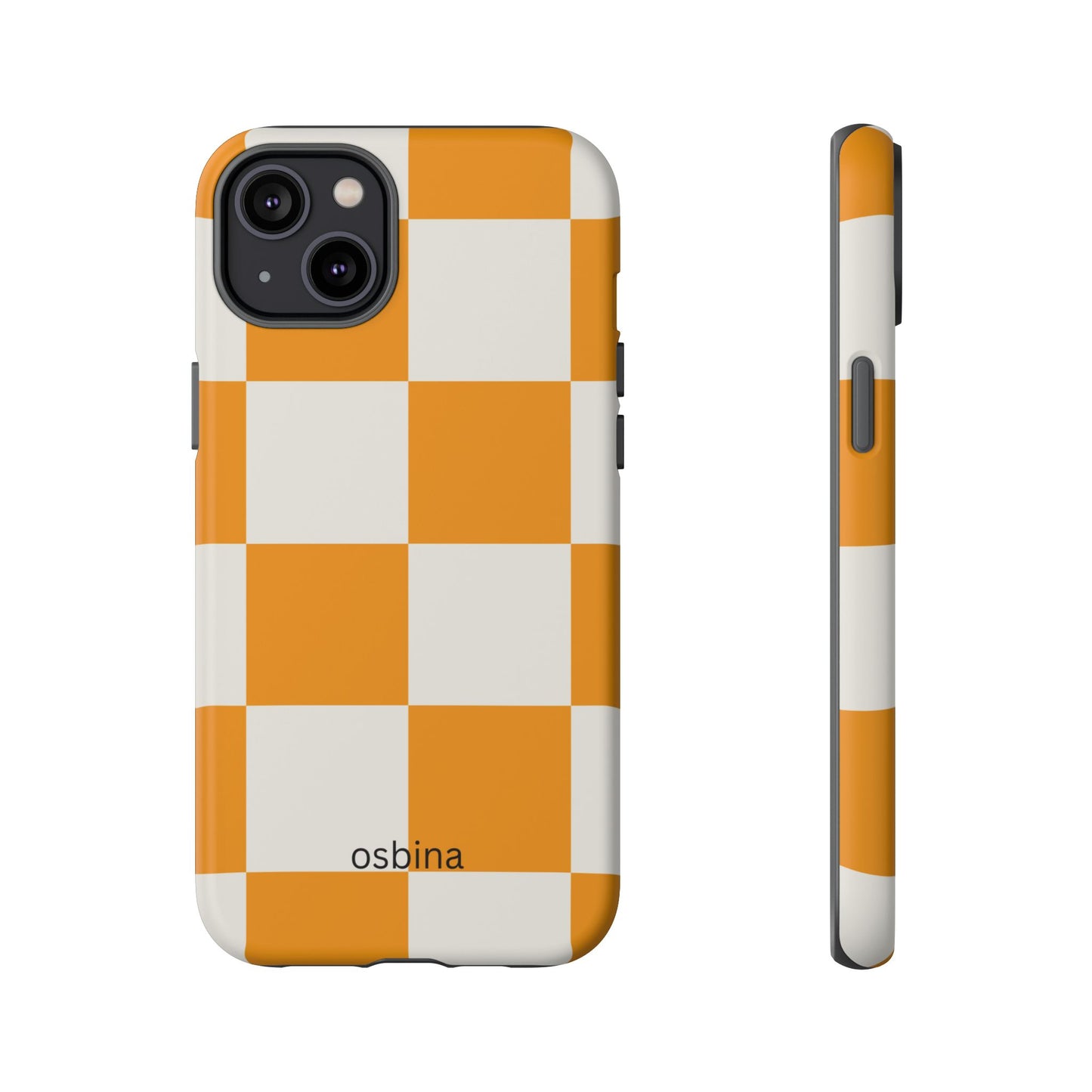 osbina | Check You Out — The Orange + White Check Case | The Season Collective