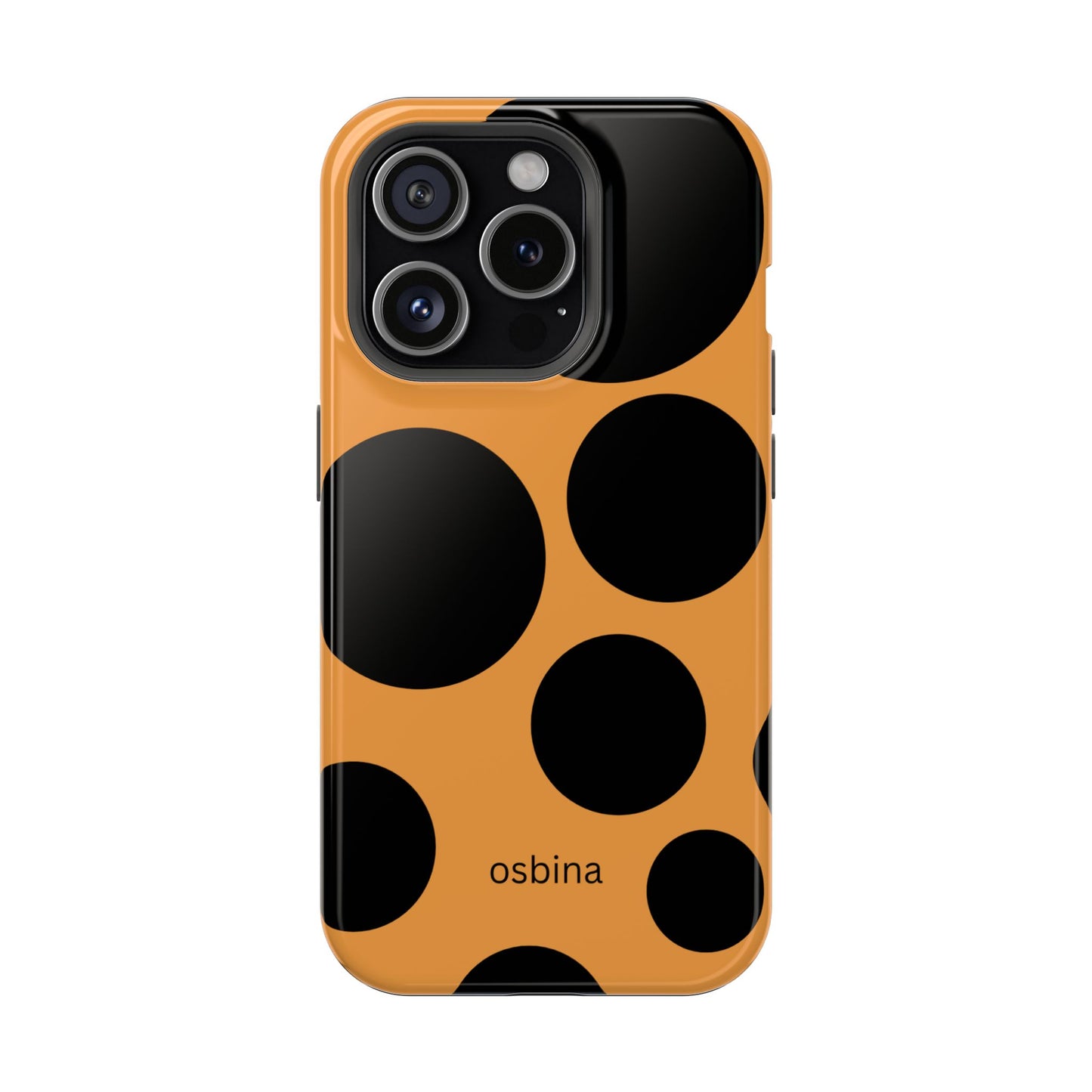 osbina | MagSafe Compatible for iPhone | The Bubble Statement Case in Orange + Black | The Season Collective