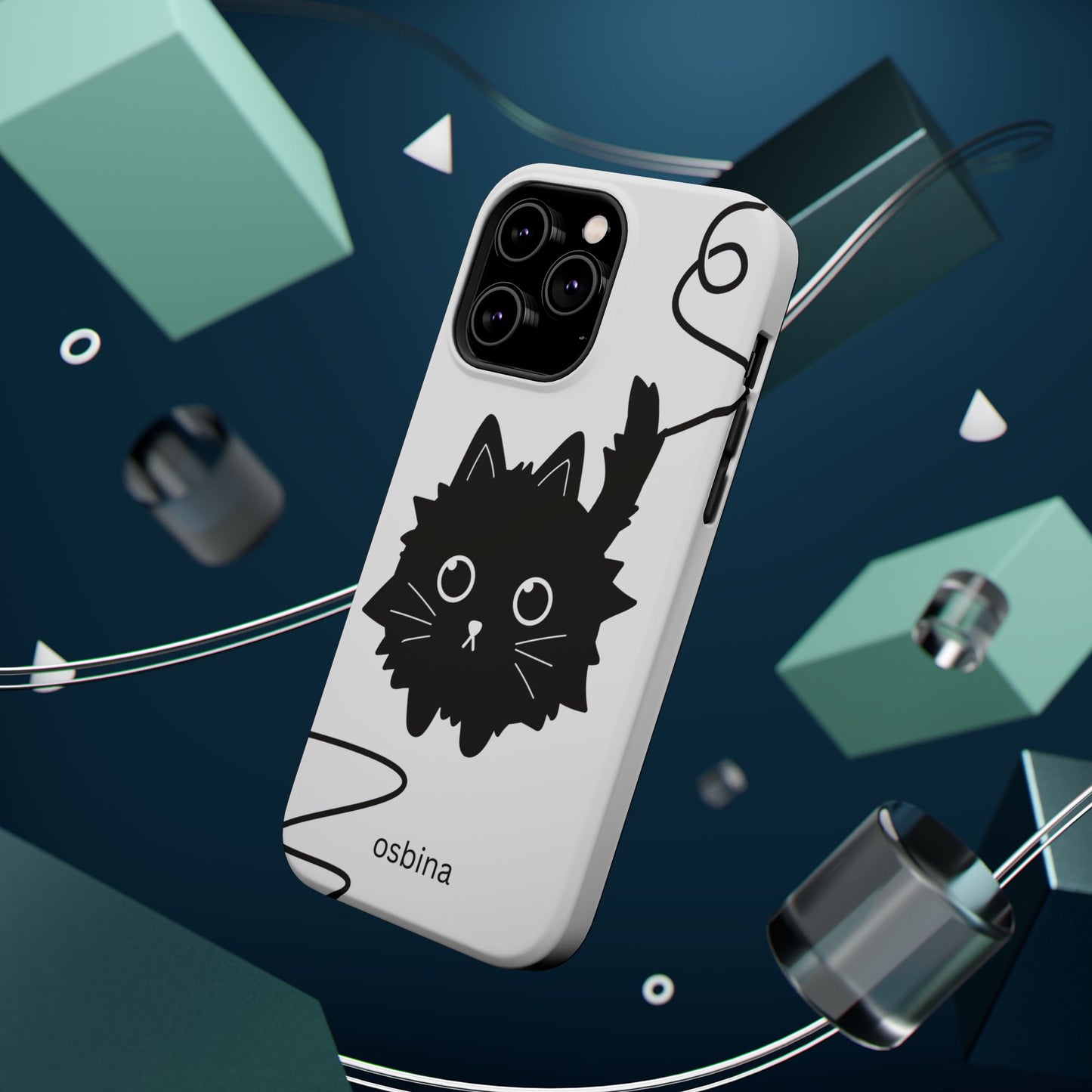 osbina | MagSafe compatible for iPhone | Midnight Couture Cat Phone Case | Season Collective Collection