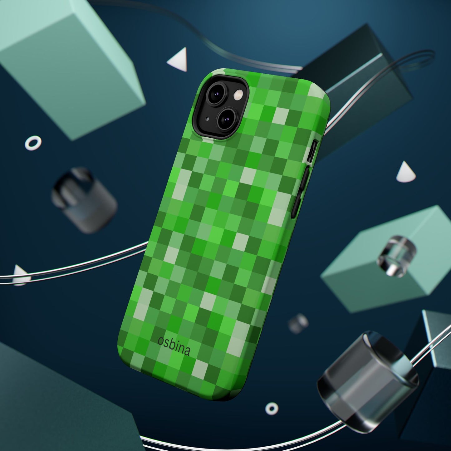osbina | MagSafe compatible for iPhone | Mosaic Viridis Phone Case | Color Edit Collection