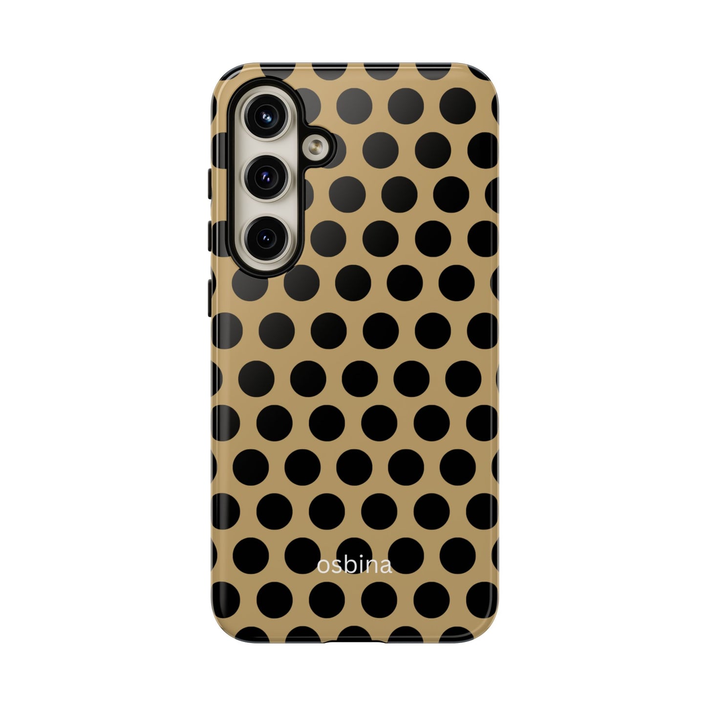 osbina | Camel Noir Dots Phone Case | Modern Muse Collection