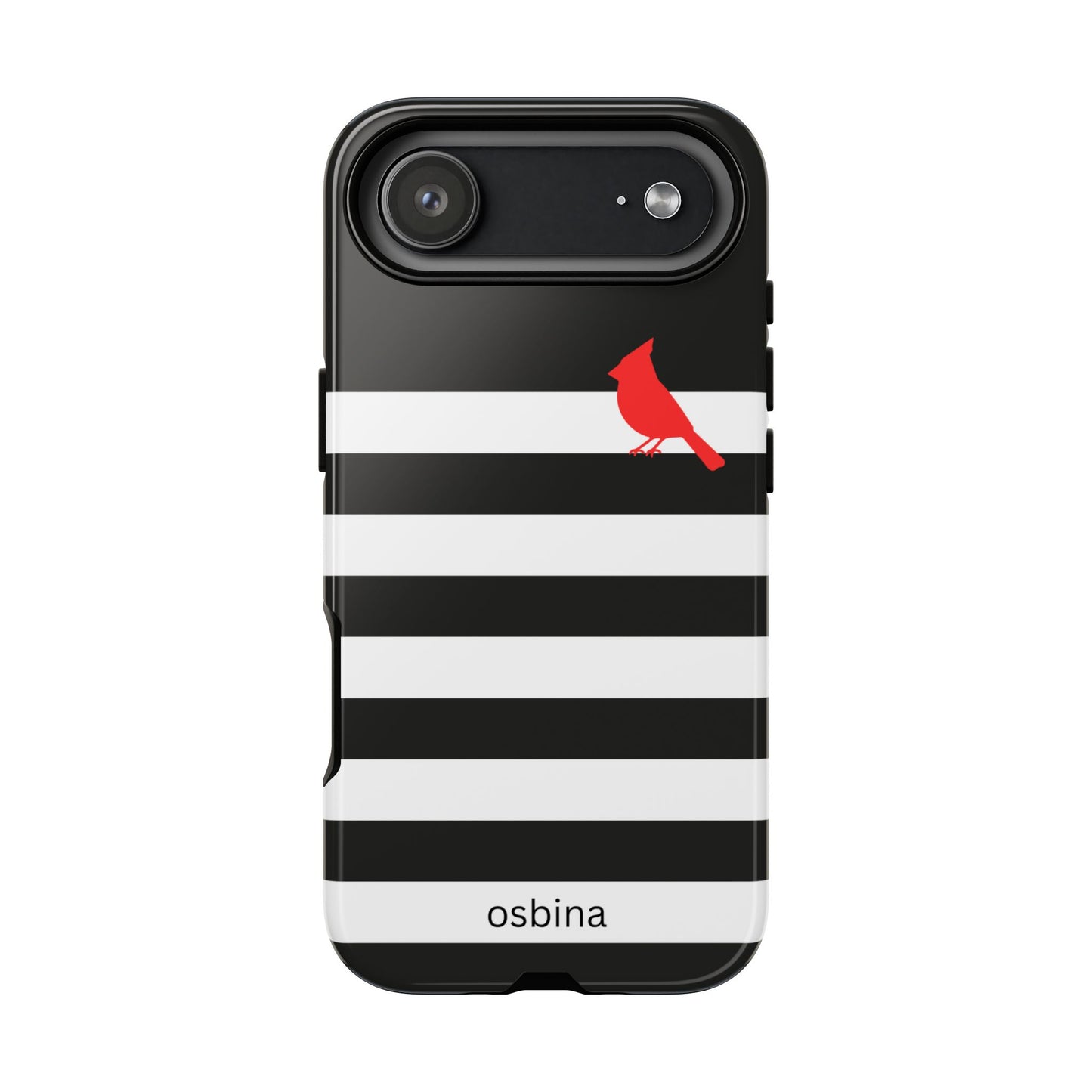 osbina | Redbird Edition Thinking of You Phone Case Black & White Stripe | Inspired By Collection