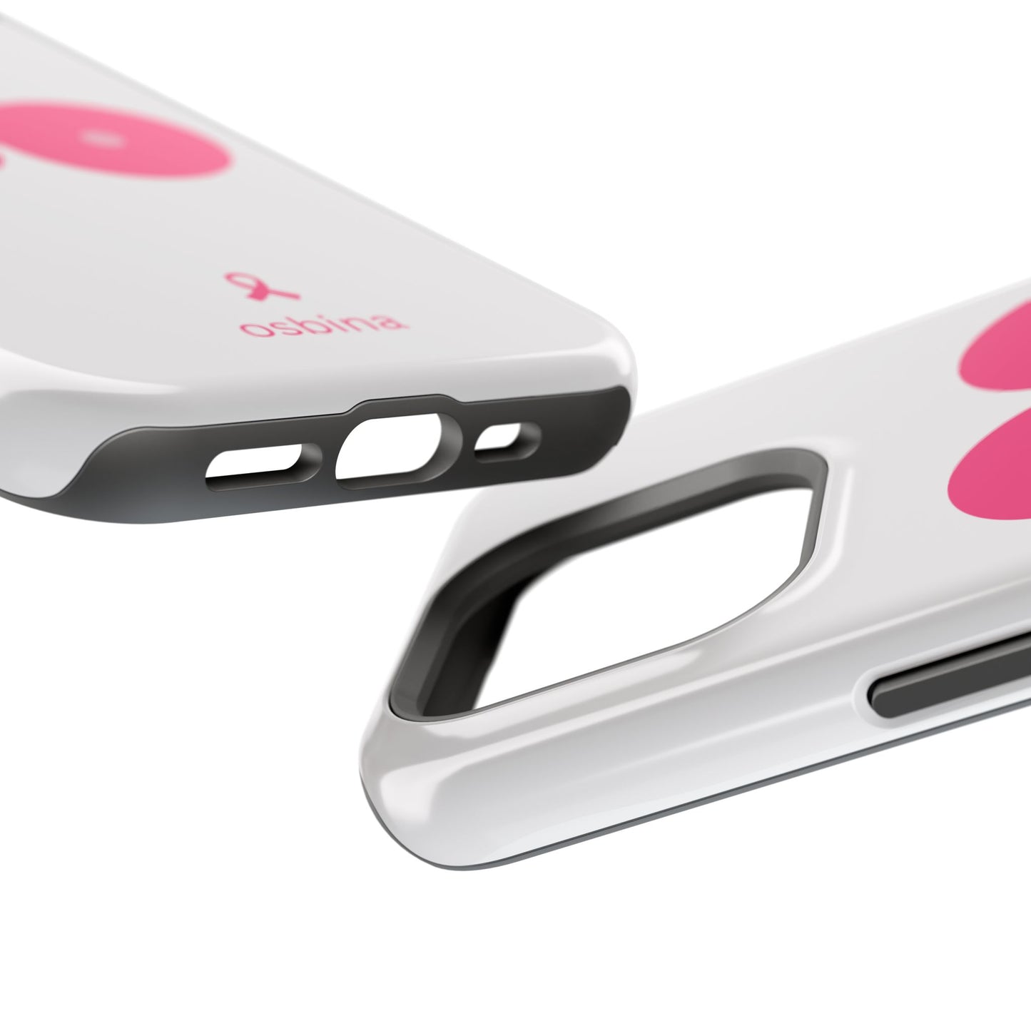 osbina | MagSafe compatible for iPhone | Limited Edition The Check Your Tatas Case in Light Pink + Soft Pink + Hot Pink | The Pink October Collection | Inspired By