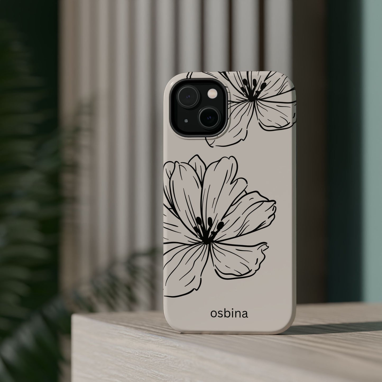 osbina | MagSafe compatible for iPhone | Poppy Whisper Phone Case | Modern Muse Collection