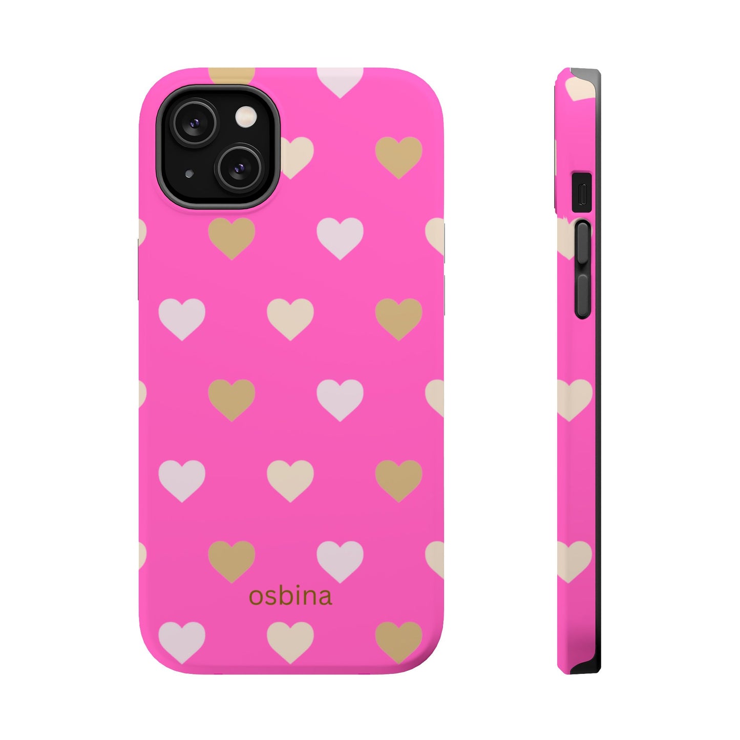 osbina | MagSafe compatible for iPhone | The Golden Hour Hearts Case | YAYOU Collection Supporting Shine Like Sable