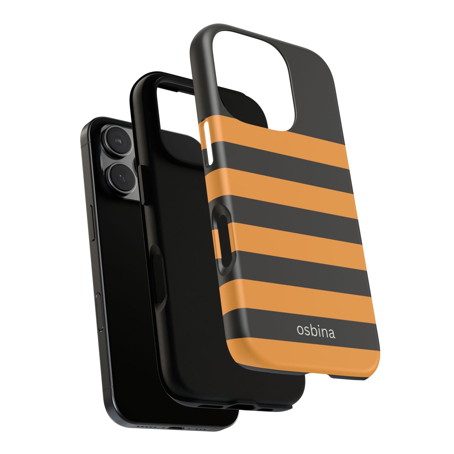 osbina | The Horizon Stripe Case in Black + Orange | The Season Collective