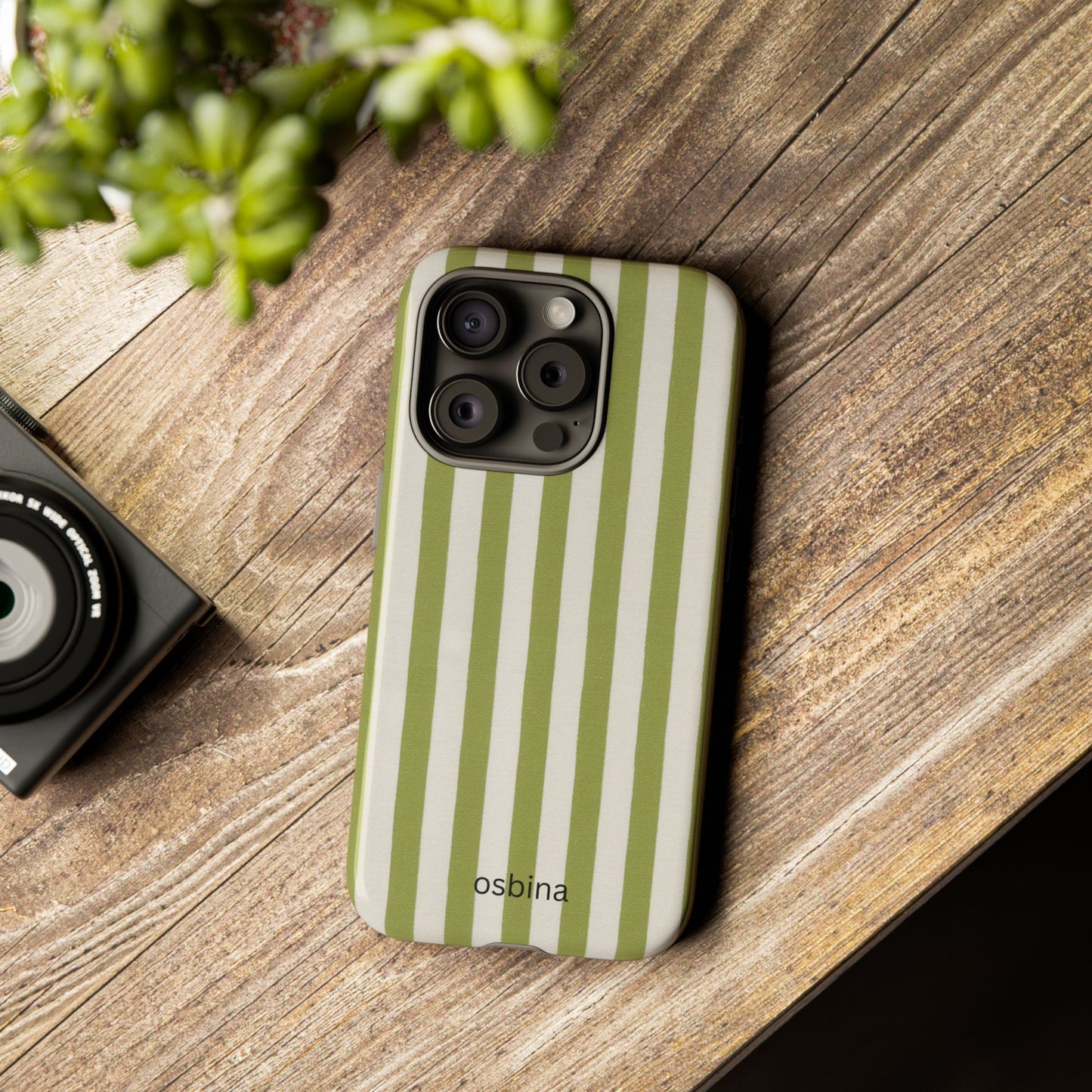 osbina | Verde Stripe Phone Case | Color Edit Collection