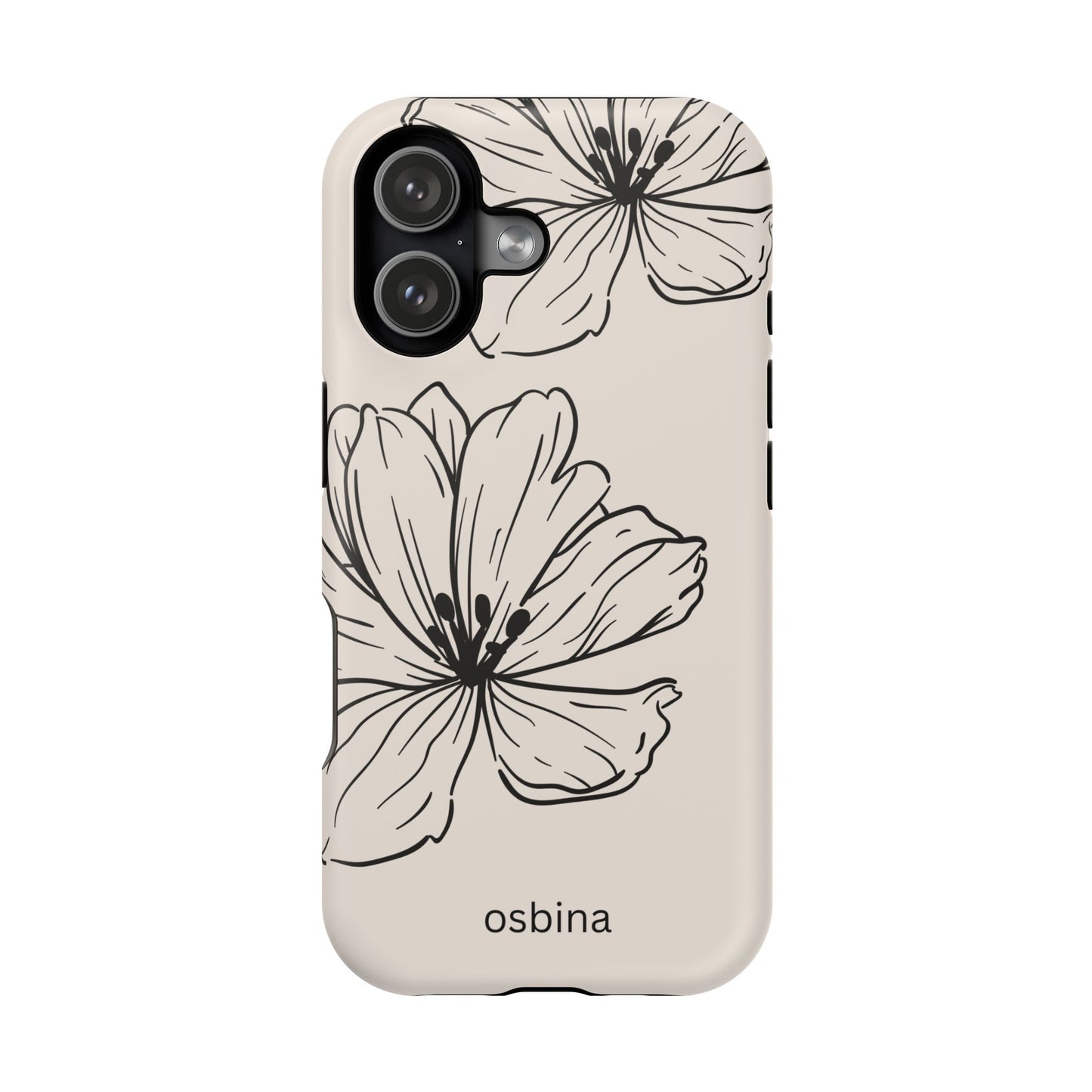 osbina | MagSafe compatible for iPhone | Poppy Whisper Phone Case | Modern Muse Collection