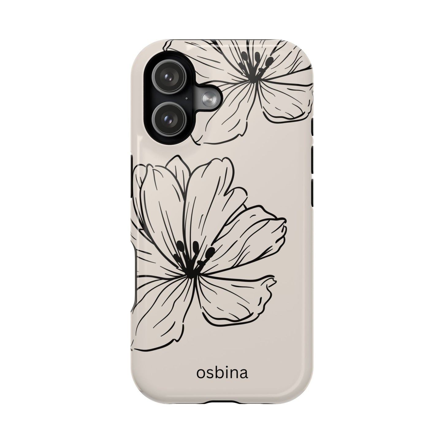 osbina | MagSafe compatible for iPhone | Poppy Whisper Phone Case | Modern Muse Collection