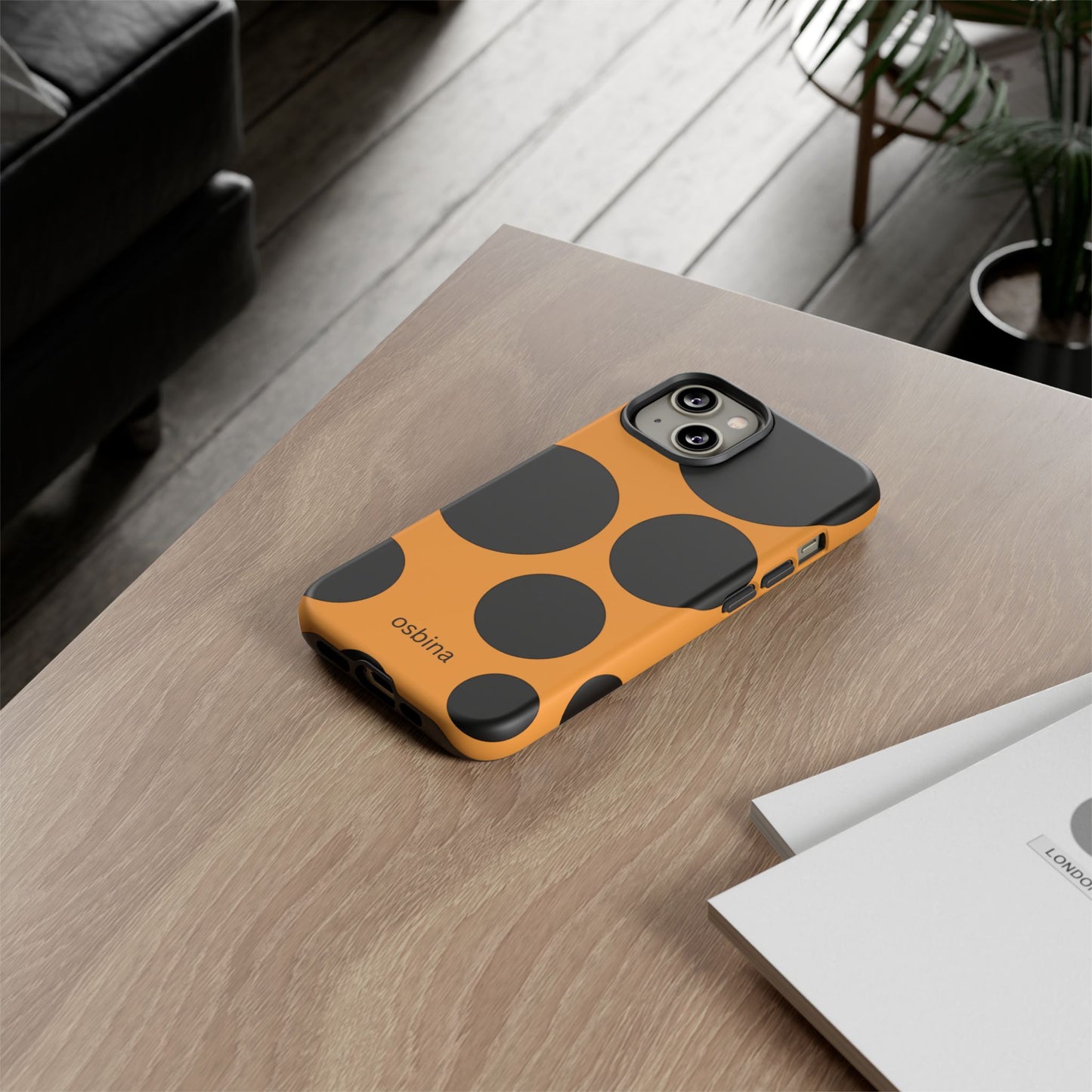 osbina | The Bubble Statement Case in Orange + Black | The Season Collective