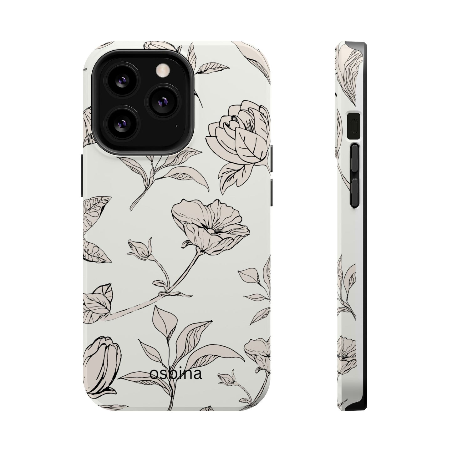 osbina | MagSafe compatible for iPhone | Silhouette Bloom Phone Case | Modern Muse Collection