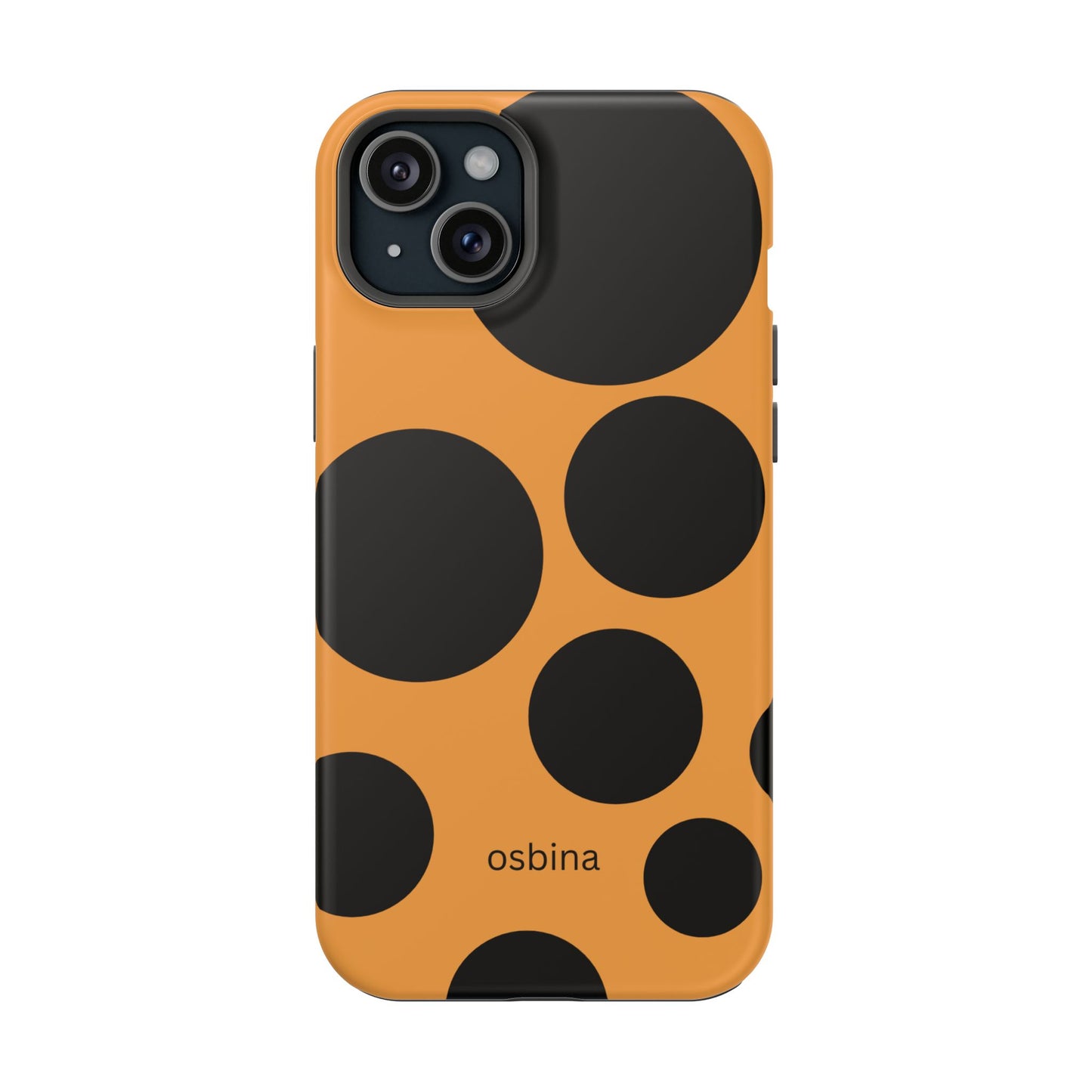 osbina | MagSafe Compatible for iPhone | The Bubble Statement Case in Orange + Black | The Season Collective