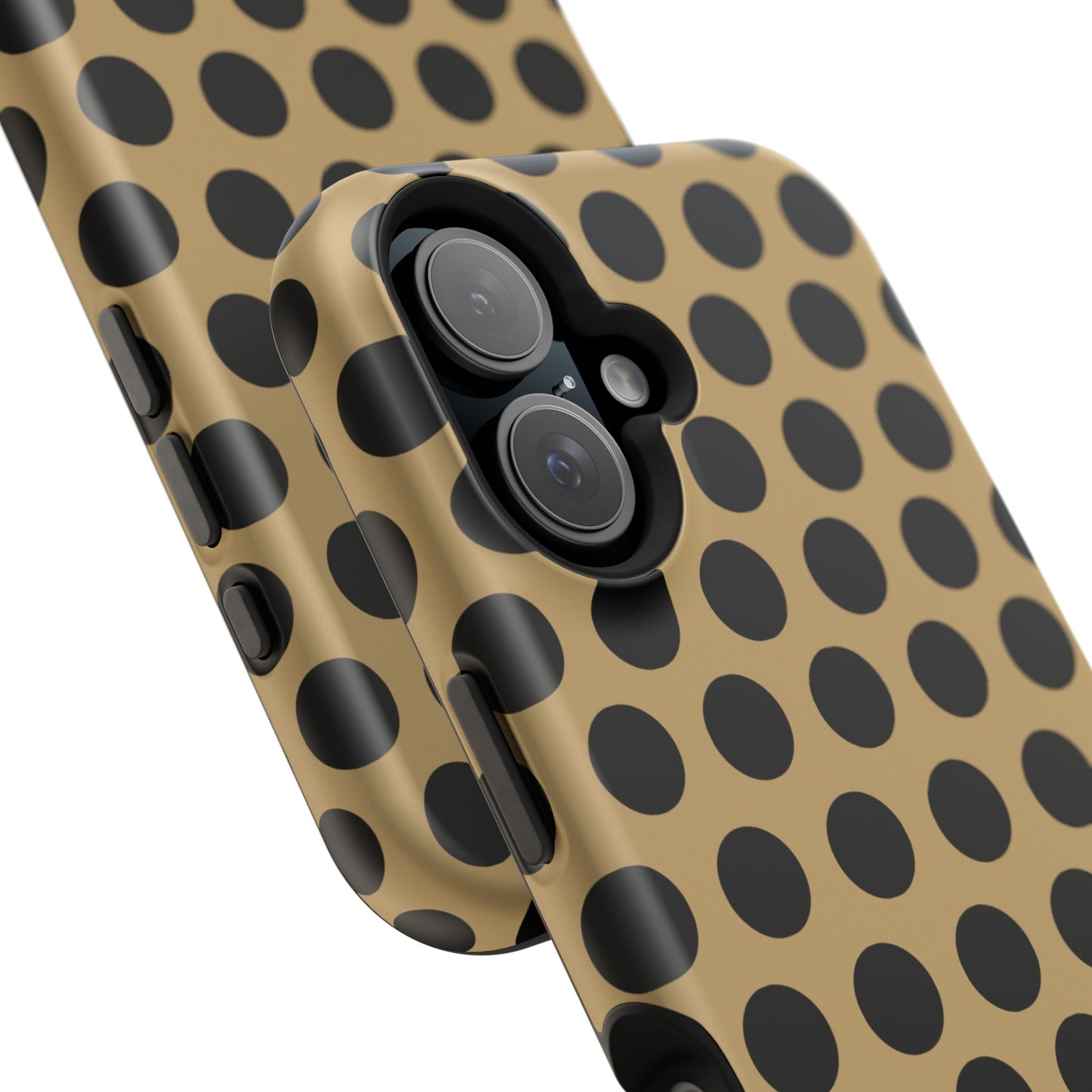 osbina | MagSafe compatible for iPhone | Camel Noir Dots Phone Case | Modern Muse Collection