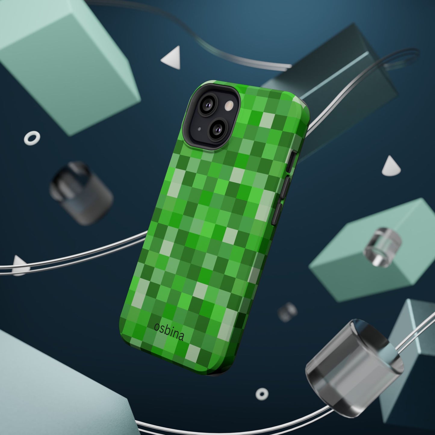 osbina | MagSafe compatible for iPhone | Mosaic Viridis Phone Case | Color Edit Collection