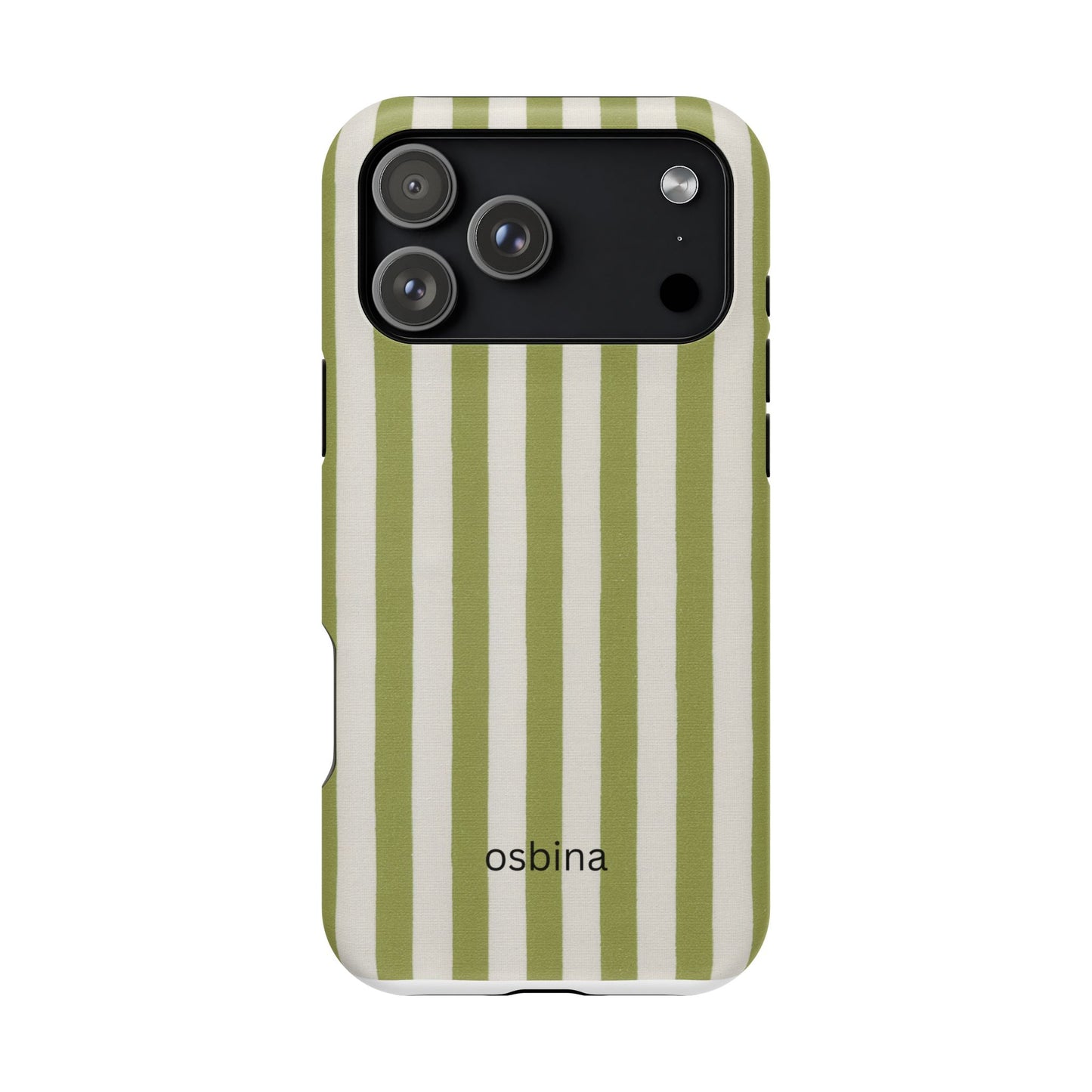 osbina | MagSafe compatible for iPhone | Verde Stripe Phone Case | Color Edit Collection