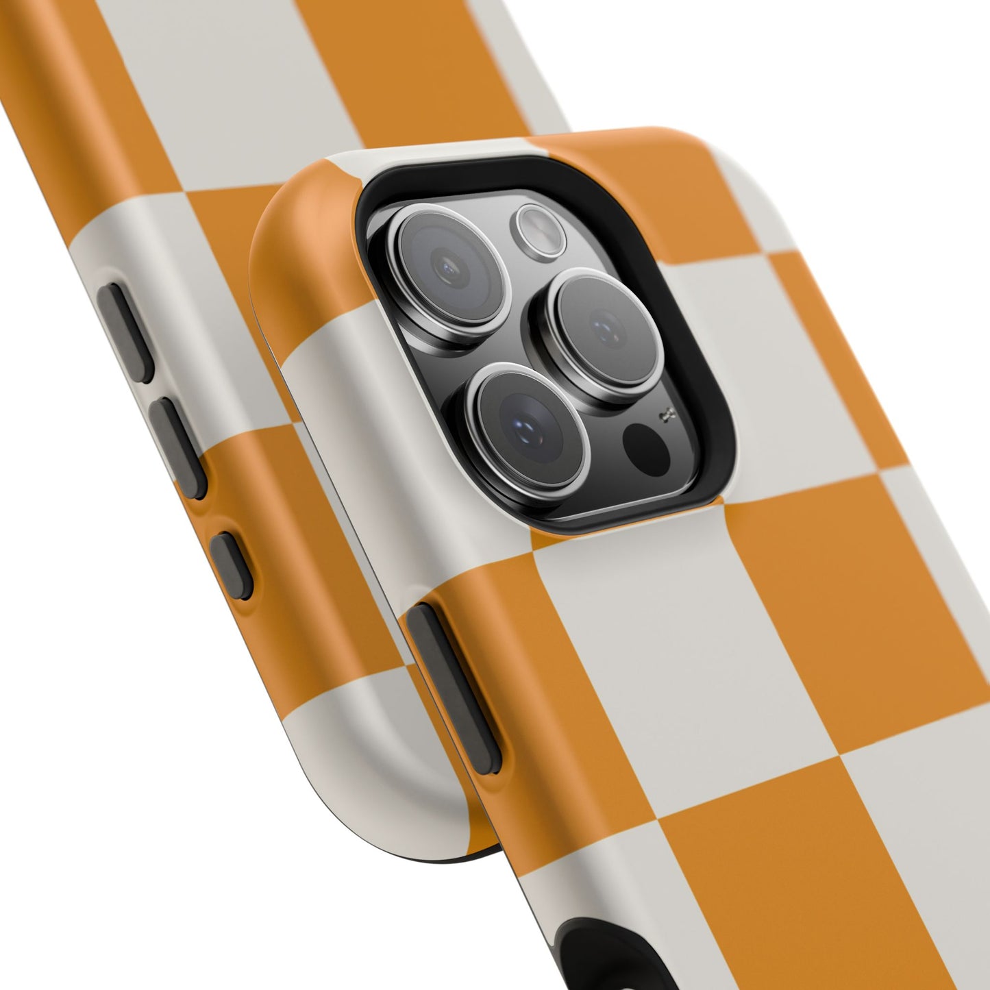 osbina | MagSafe Compatible for iPhone | Check You Out — The Orange + White Check Case | The Season Collective