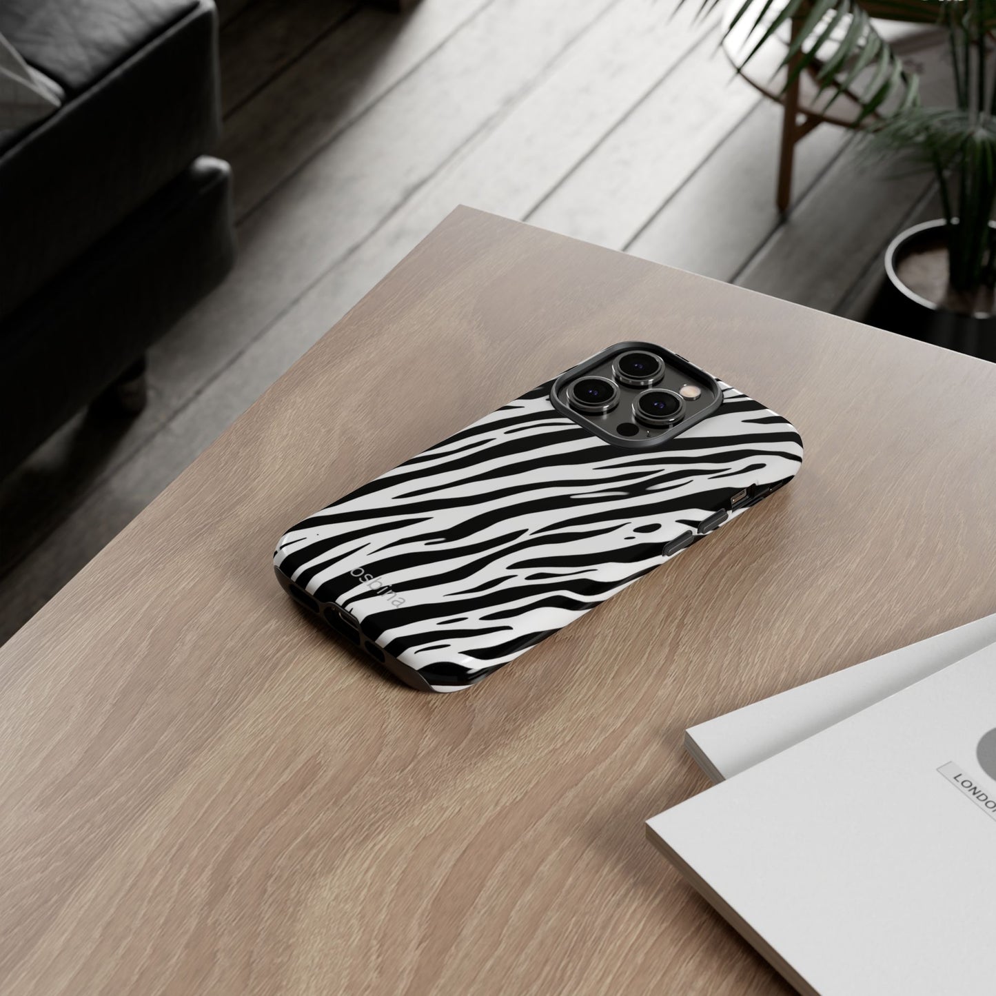 osbina | The Bengal Bold Stripe Case in White + Black | The Season Collective