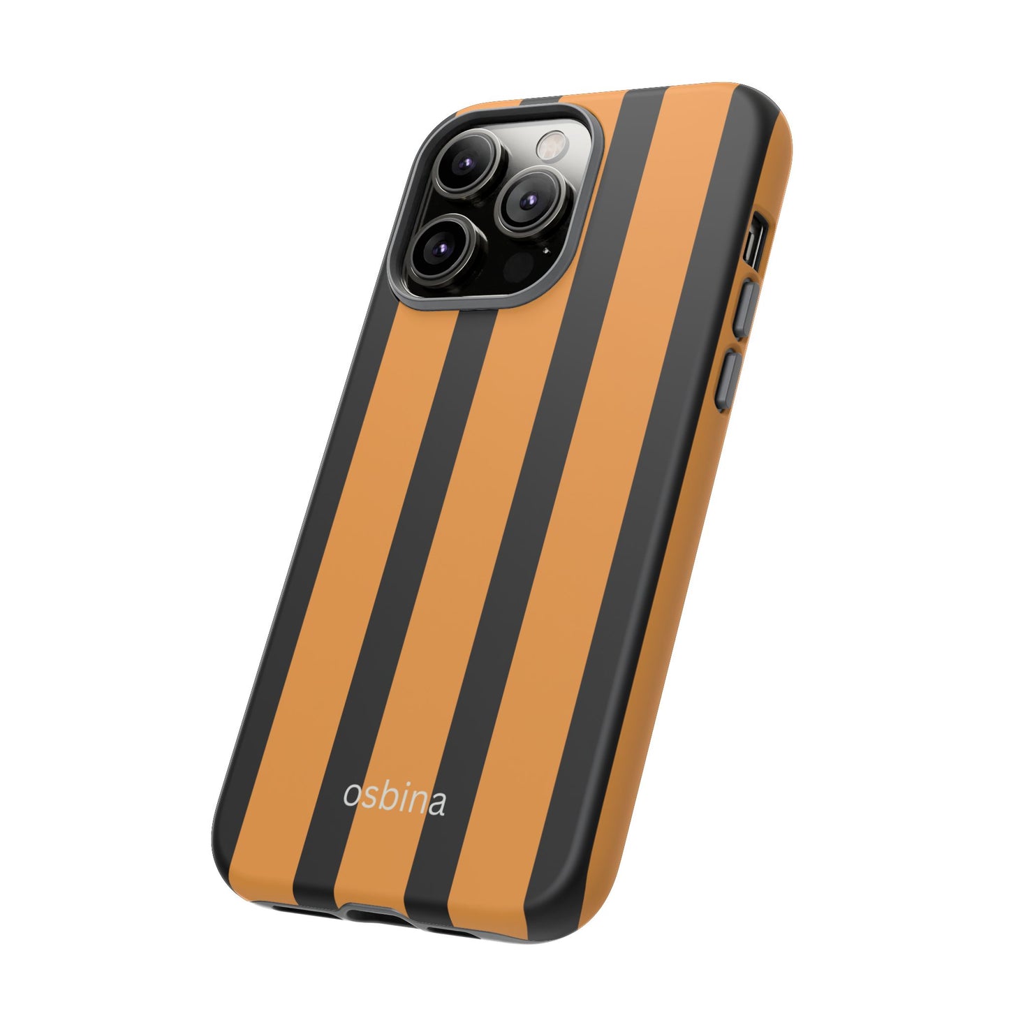 osbina | The Statement Stripe Case in Black + Orange | The Season Collective